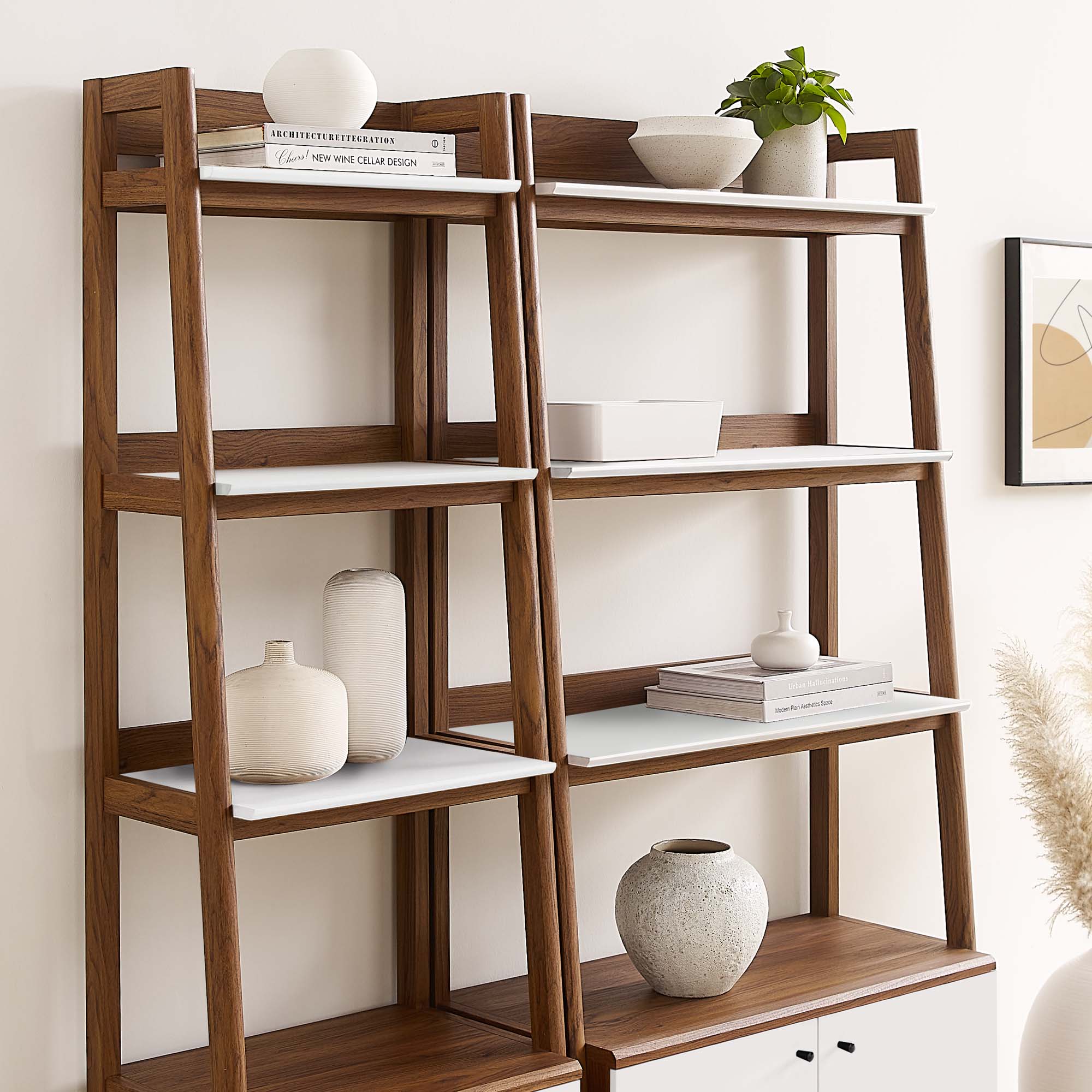 Bixby Wood Bookshelves Set of 2 by Modway - Image 3
