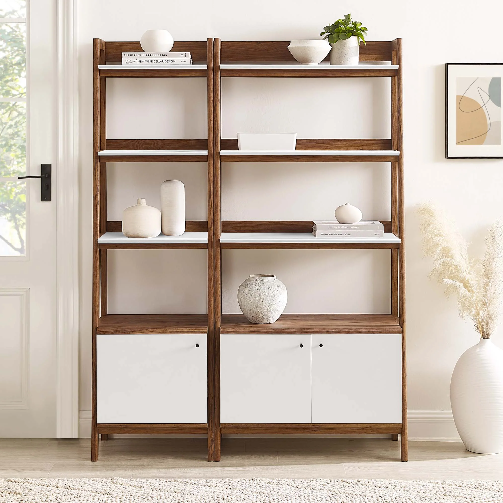 Bixby Wood Bookshelves Set of 2 by Modway - Image 4