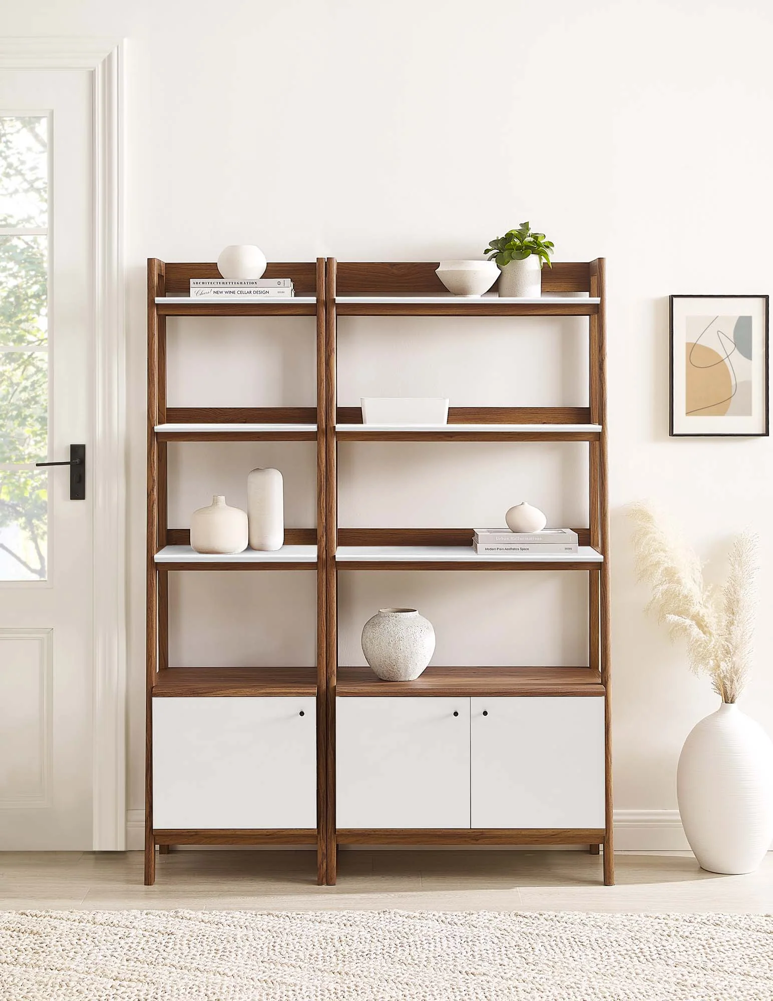 Bixby Wood Bookshelves Set of 2 by Modway - Image 5
