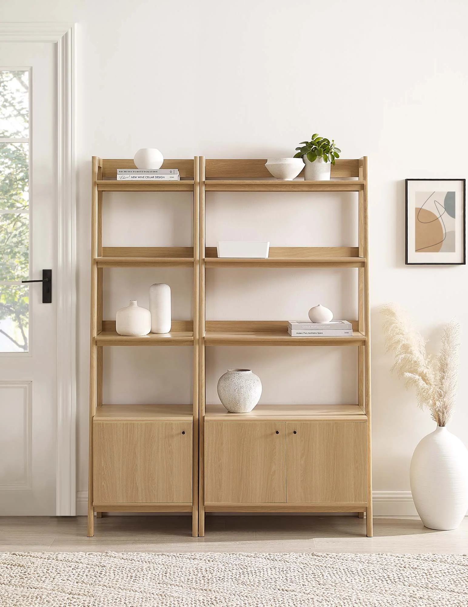 Bixby Wood Bookshelves Set of 2 by Modway - Image 6