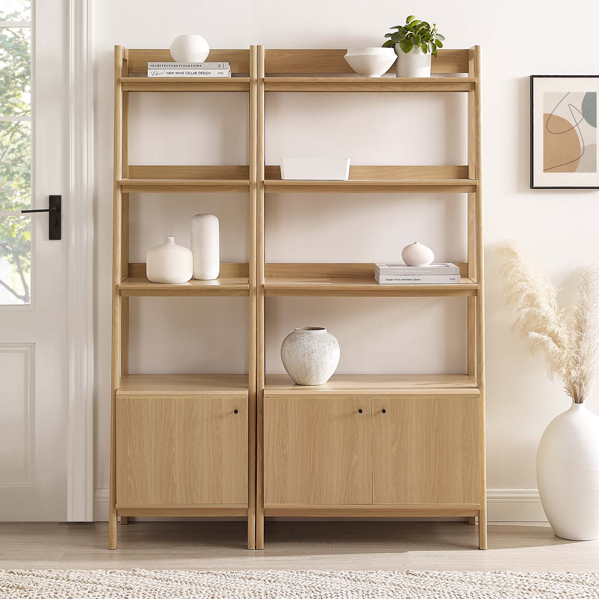 Bixby Wood Bookshelves Set of 2 by Modway - Image 8