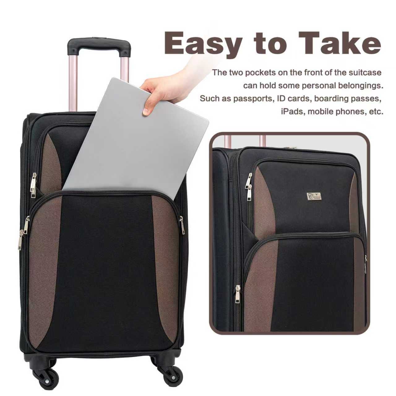 Black 4-Piece Luggage Set – 20”24”28”32” - Image 4
