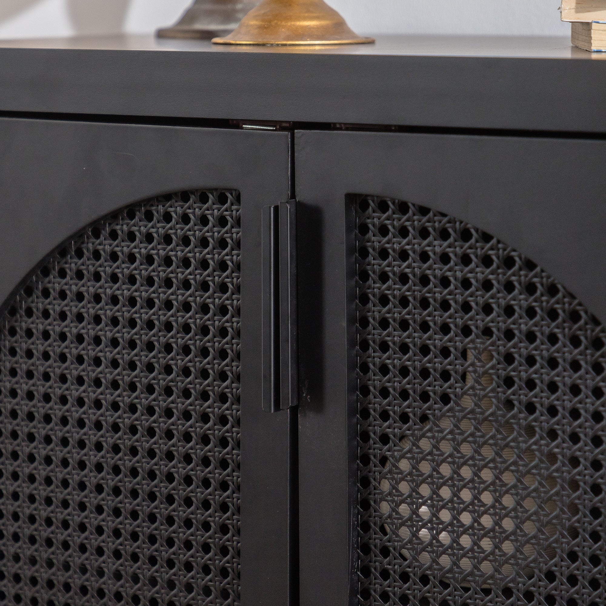 Black Accent Cabinet with 2 Doors - 29 Inch Narrow Credenza - Image 5