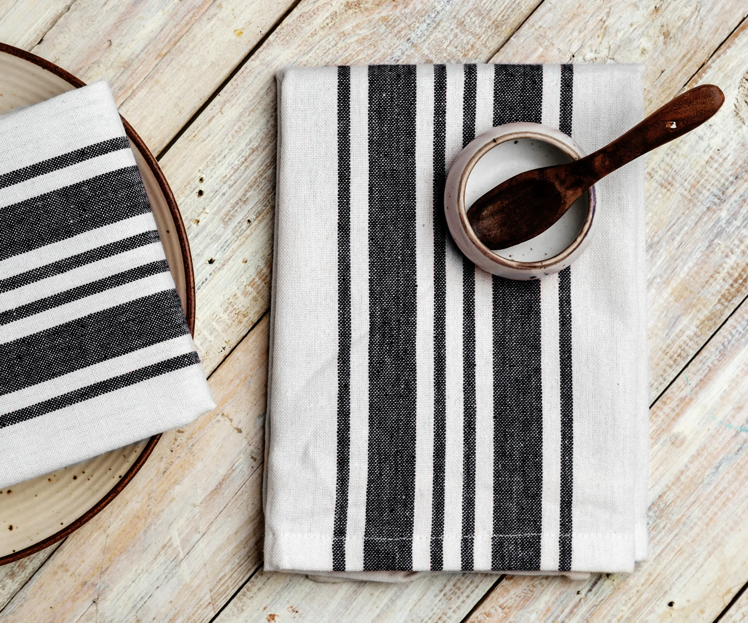 Black and White Napkins - Striped - Image 6