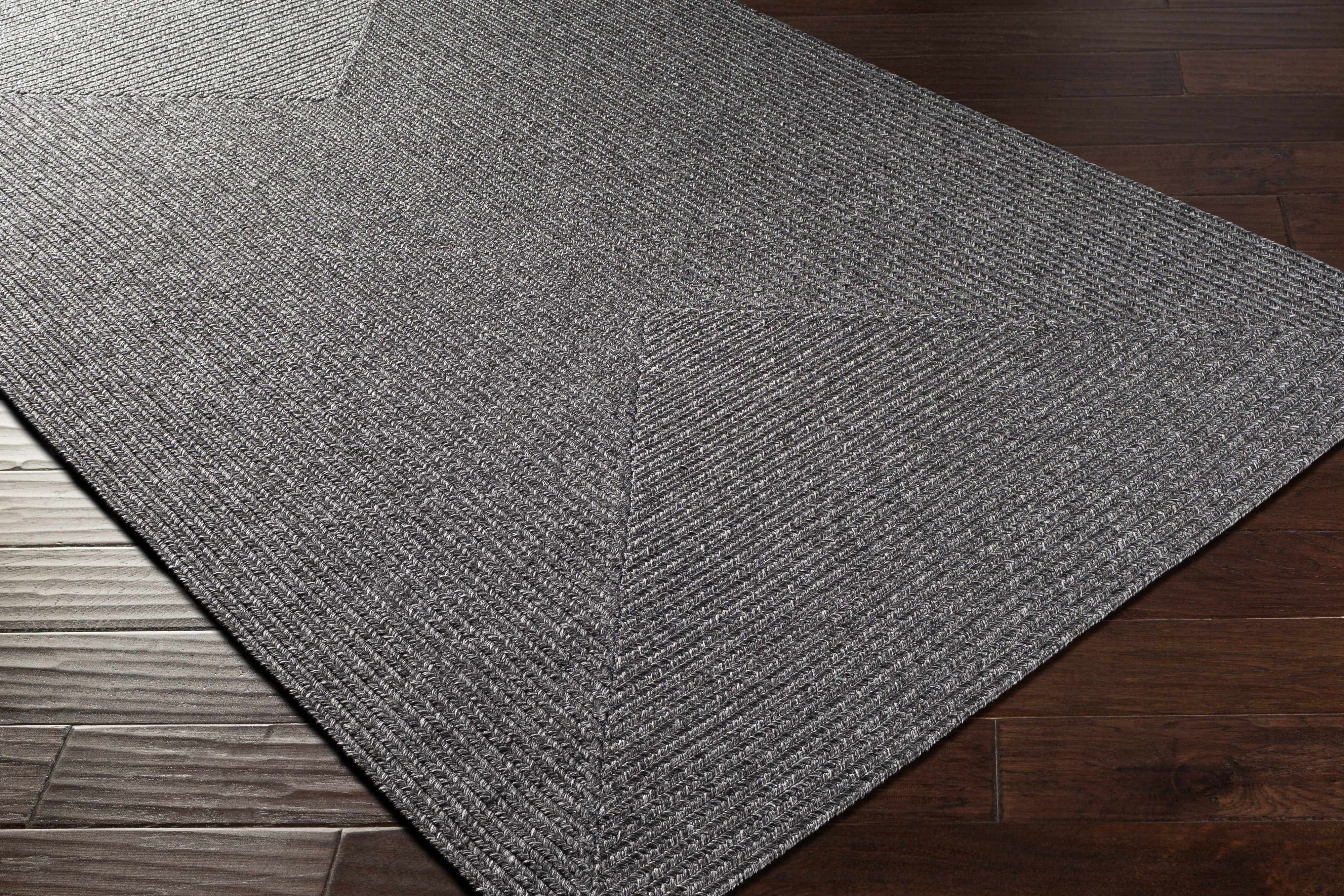 Black Braided Faux Jute Rug - Image 10