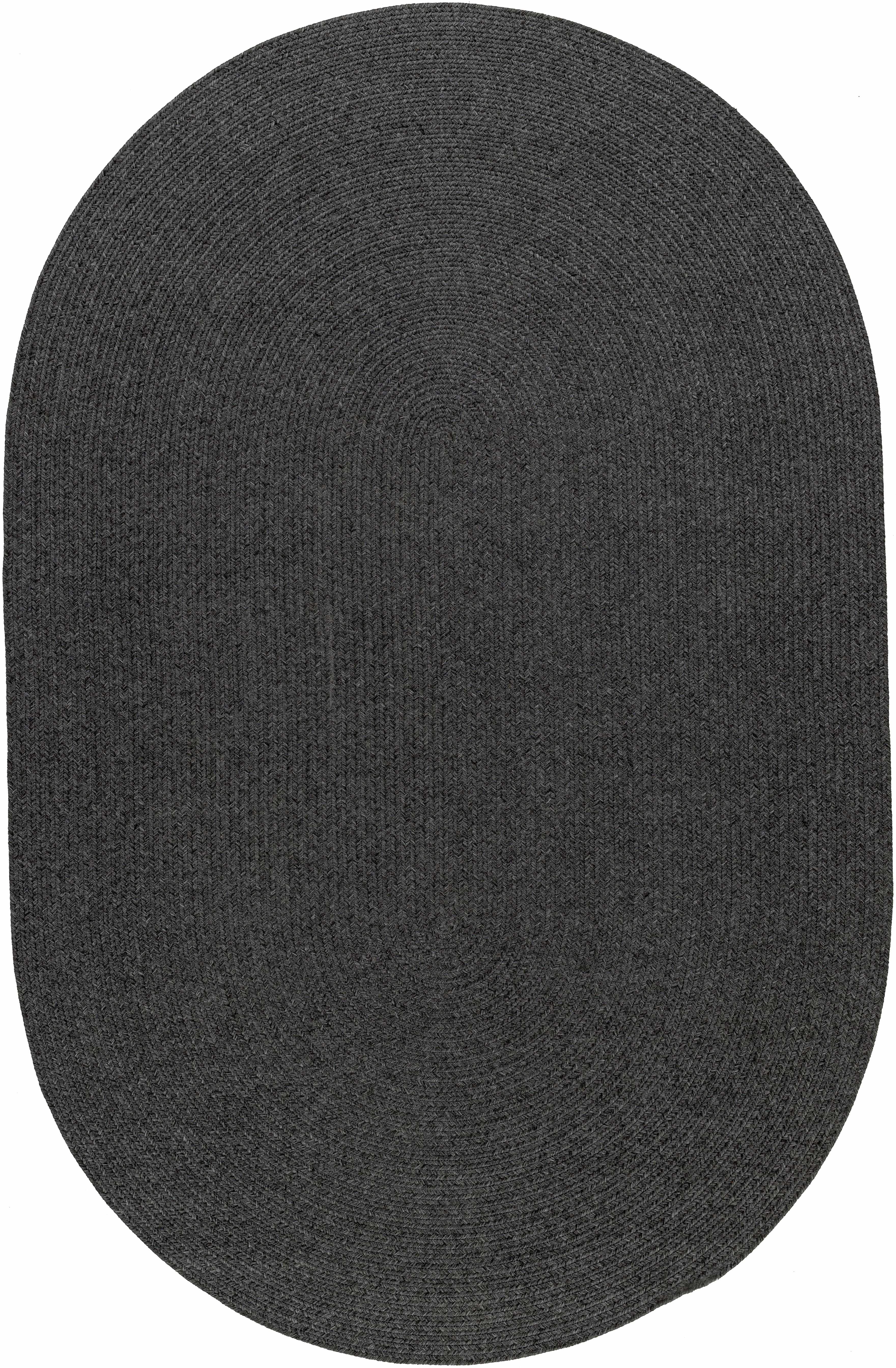 Black Braided Faux Jute Rug - Image 11