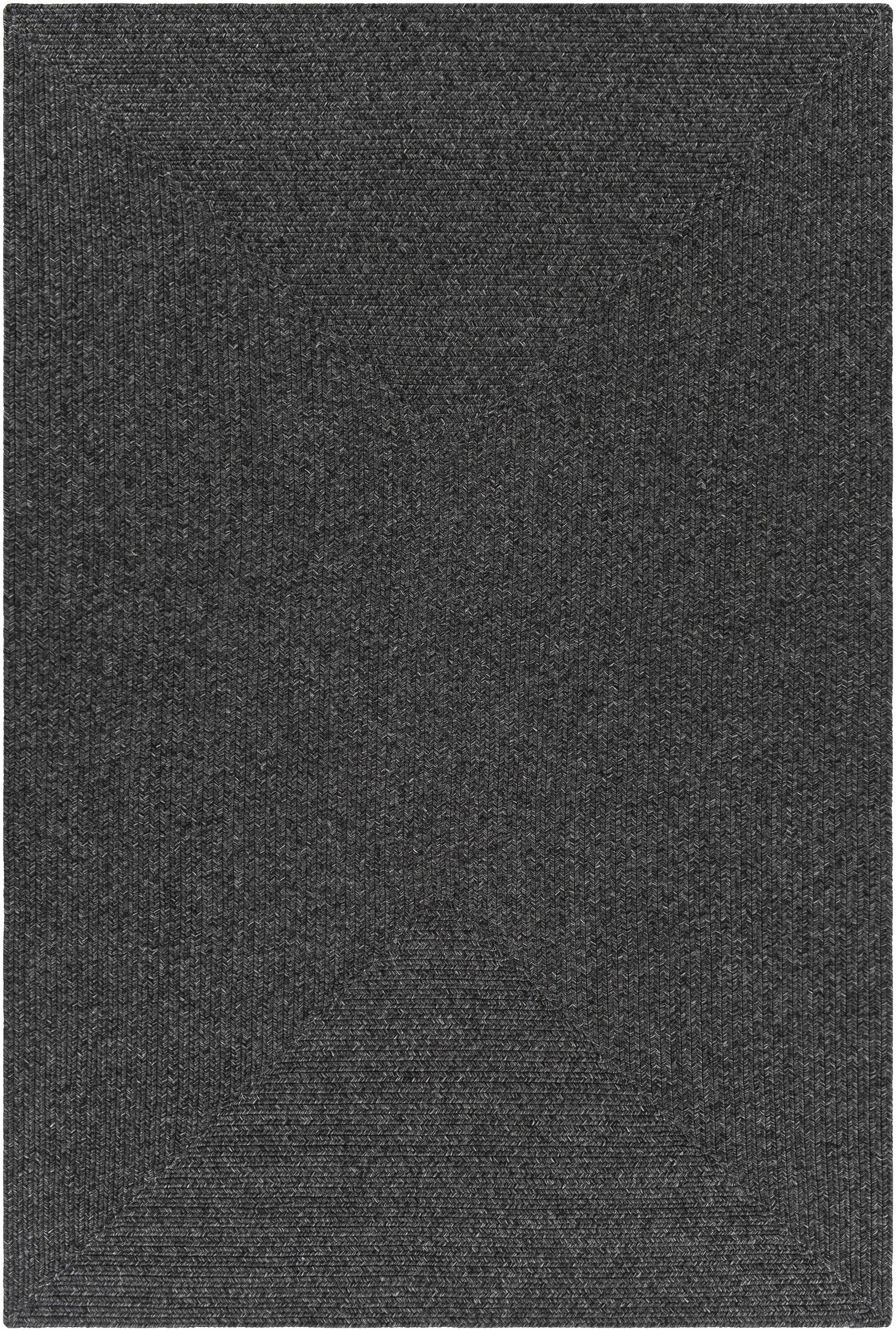 Black Braided Faux Jute Rug - Image 9