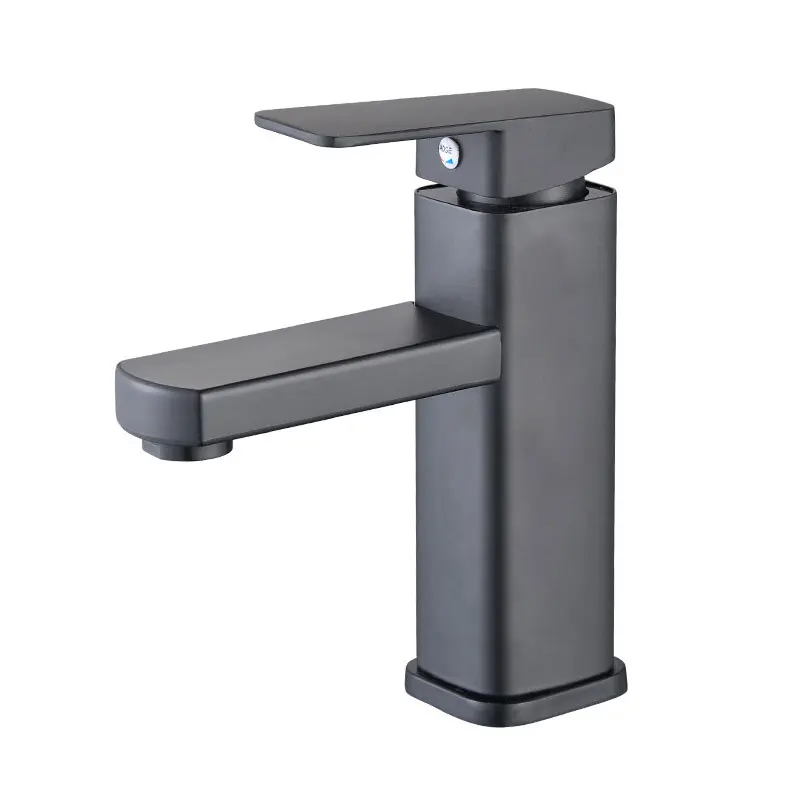 Black Chrome Bathroom Faucet Hot Cold Mixer Deck Mounted Vanity Sink Tap - Image 7