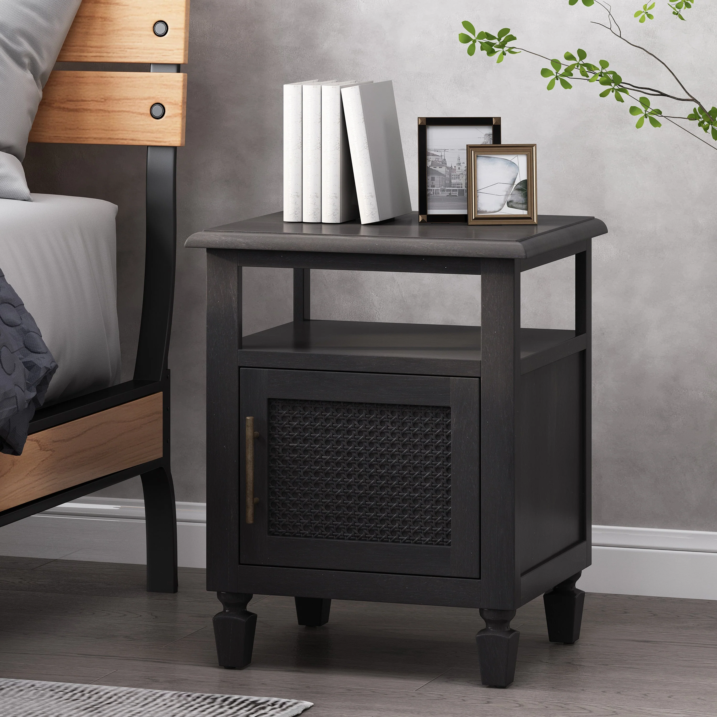 Black Classic Nightstand - Image 4