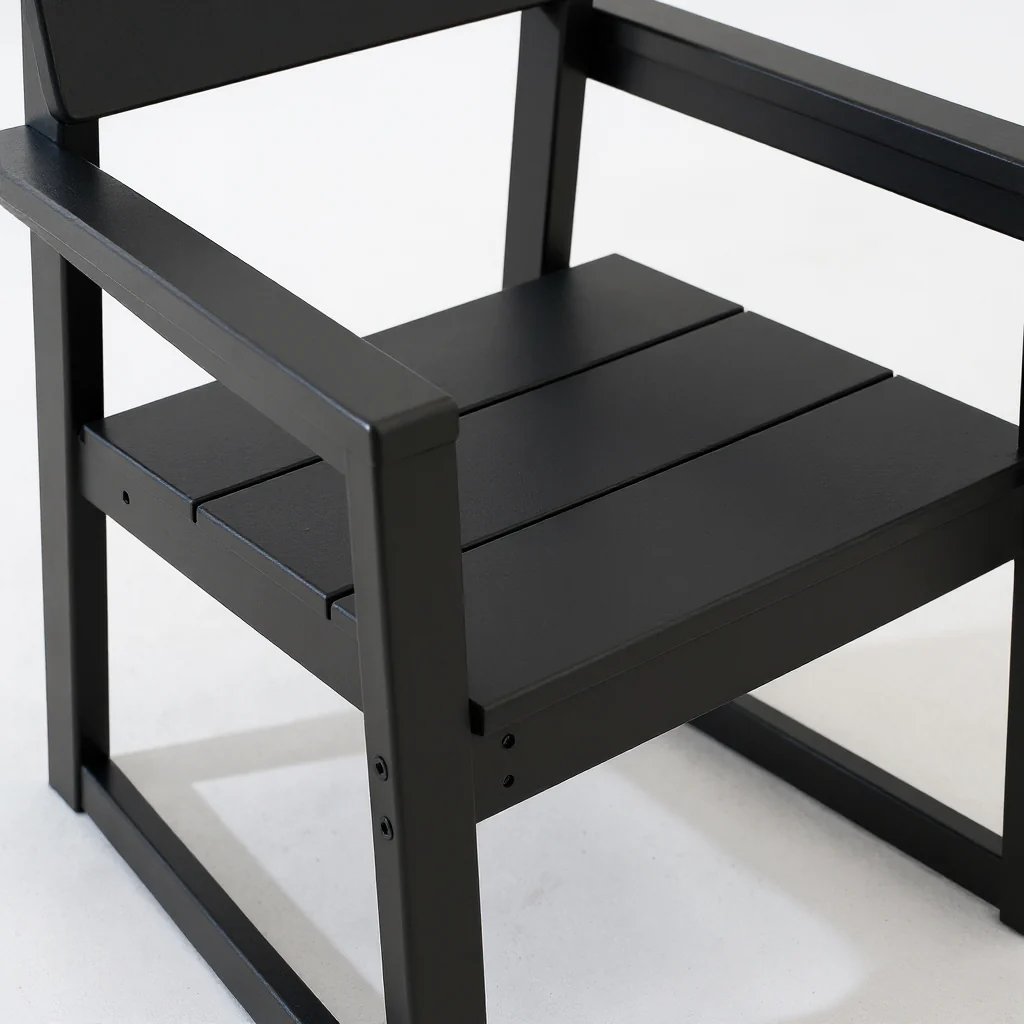 Black HDPE Outdoor & Garden Armchairs with Modernist Design - Image 6