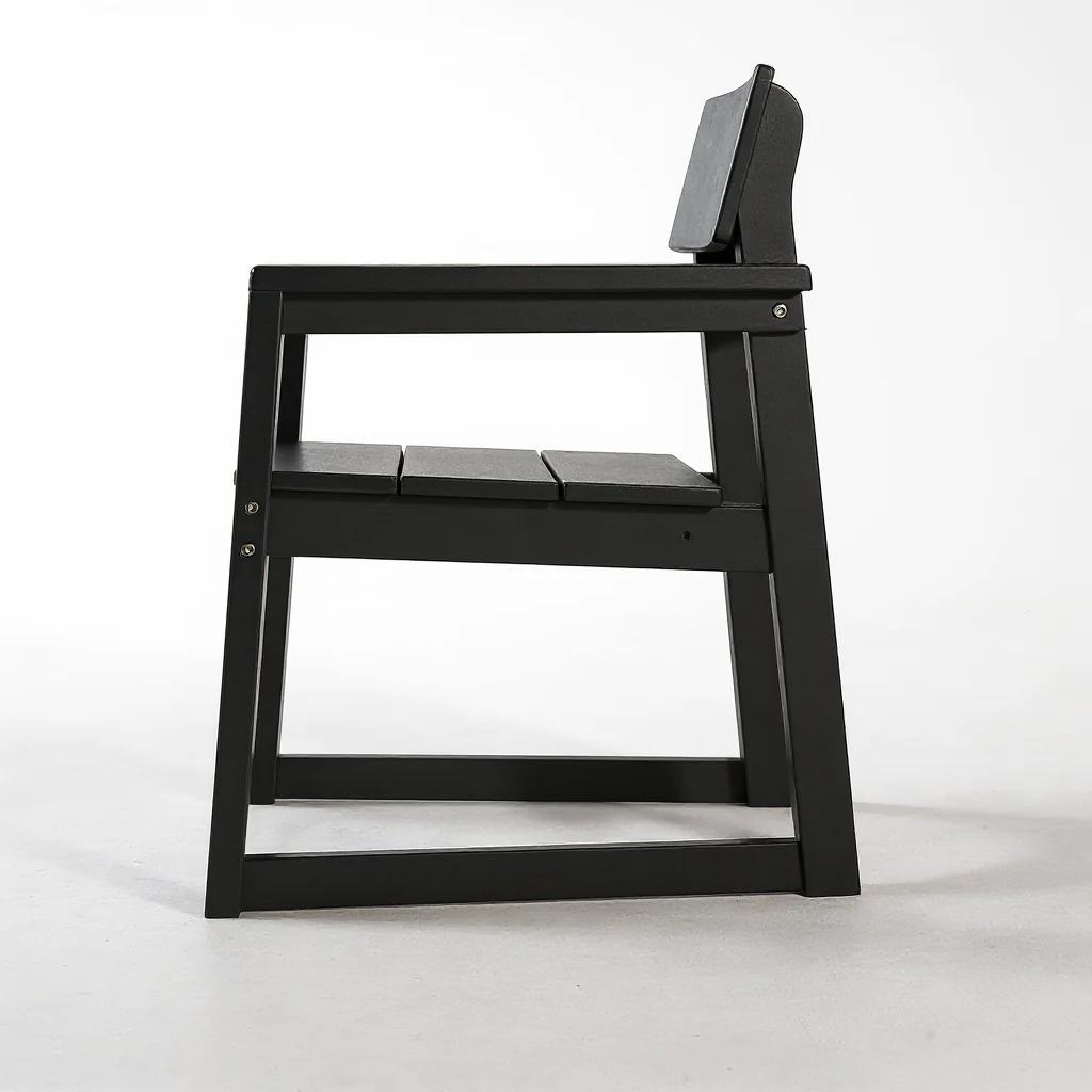Black HDPE Outdoor & Garden Armchairs with Modernist Design - Image 7