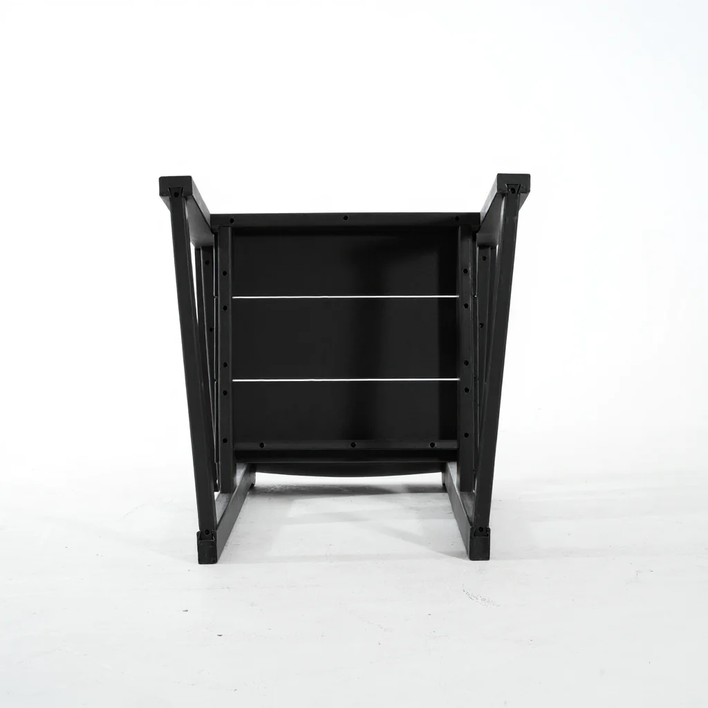 Black HDPE Outdoor & Garden Armchairs with Modernist Design - Image 8
