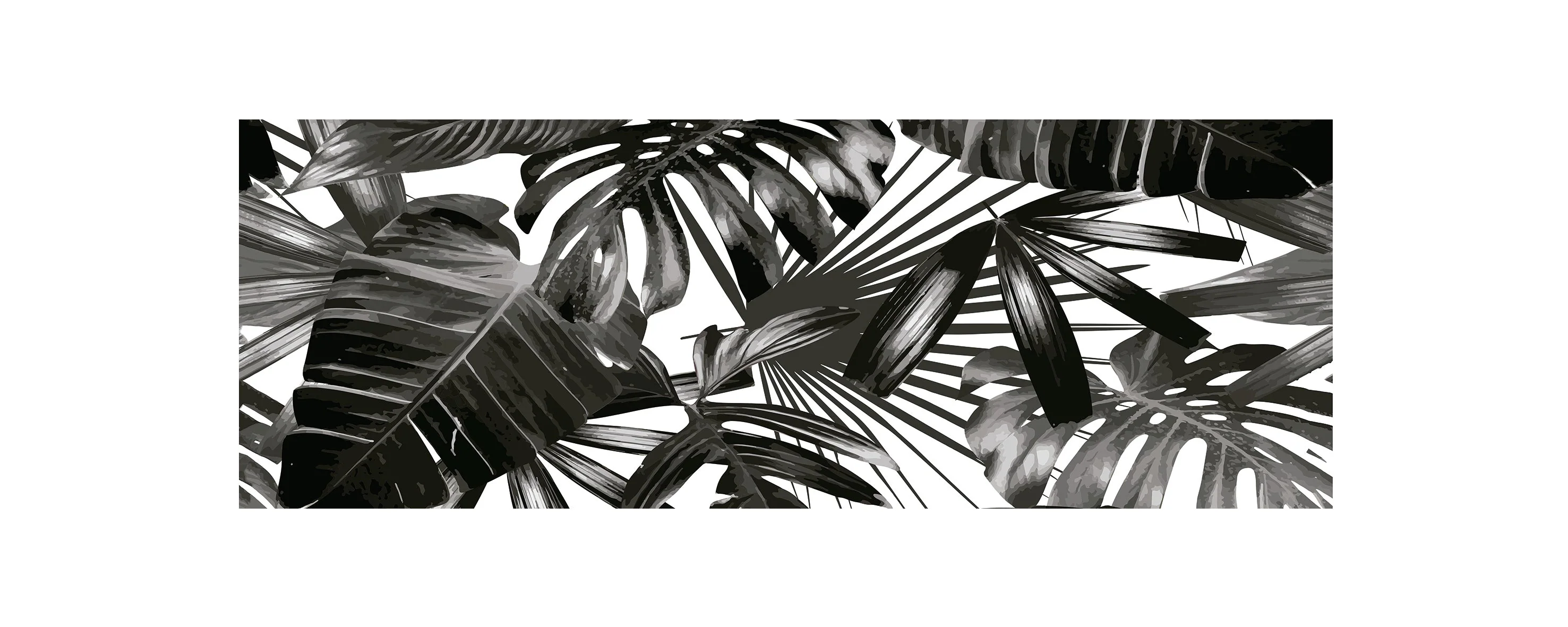 Black Leaves 19.6 in. x 55 in. Anti-Fatigue Kitchen Runner Mat - Image 2