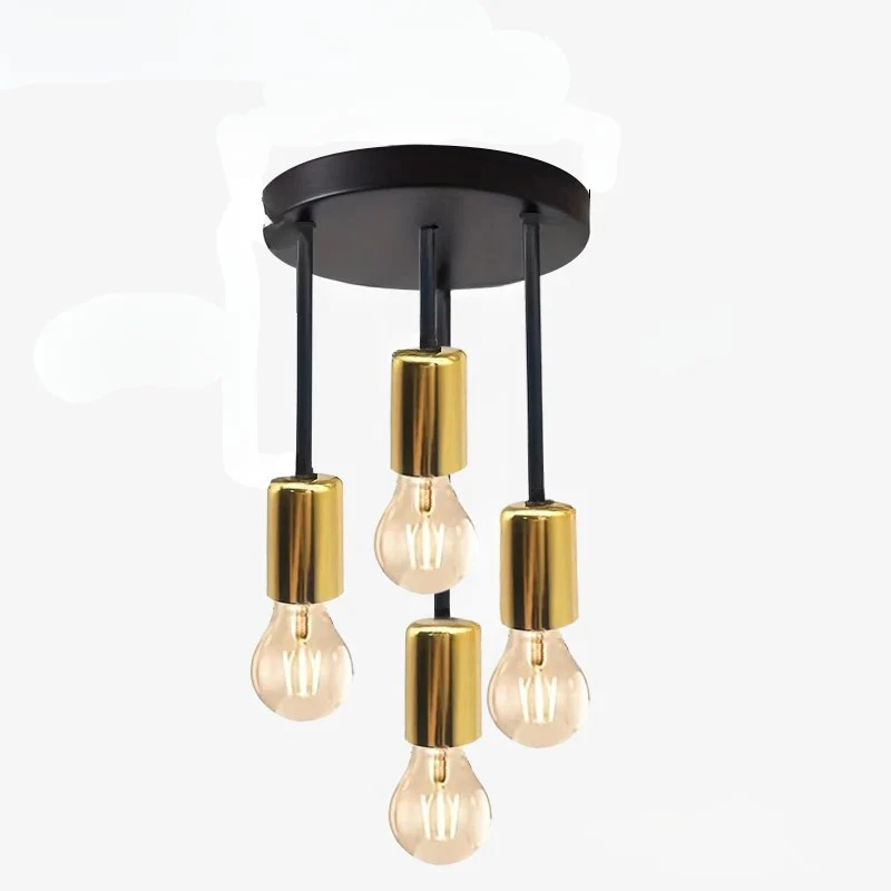 Black Modern 4 Light E27 Ceiling Fixture Bedroom Kitchen Hallway Chandelier - Image 8
