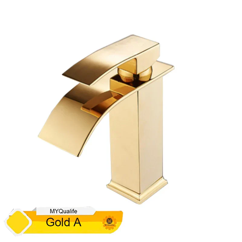 Black Waterfall Bathroom Faucet Basin Mixer Tap Single Hole Hot Cold Sink Tap - Image 10