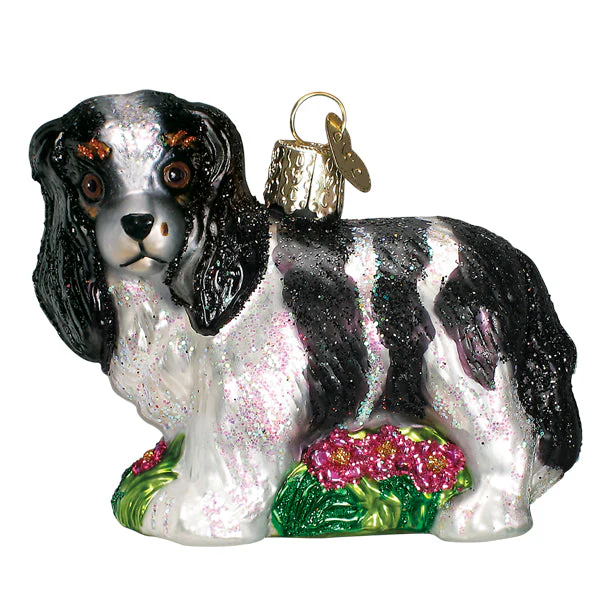 Black/white King Charles Spani Ornament - Image 3