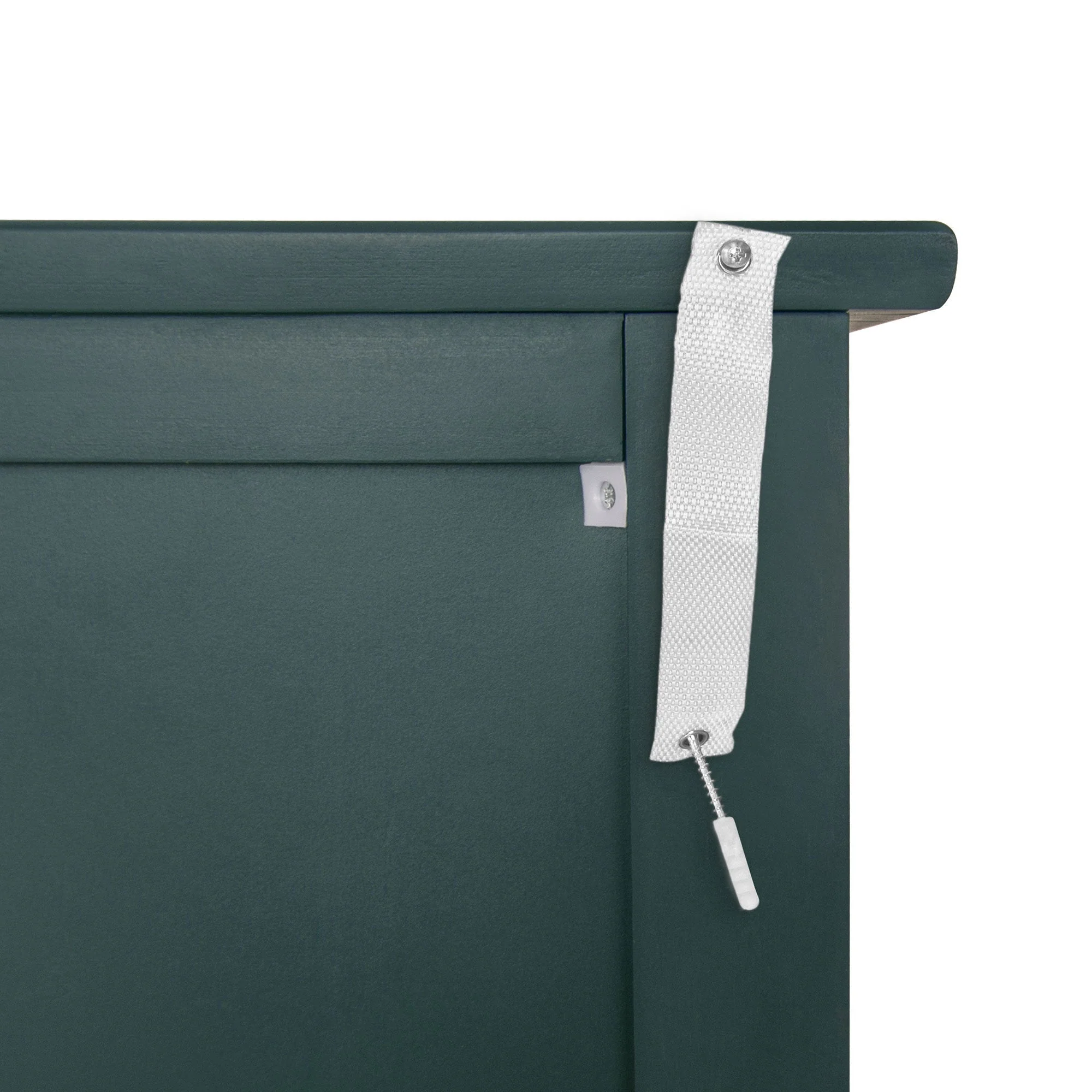 Blackish Green Hollow-Carved 3-Drawer Dresser with Metal Handles - Image 15