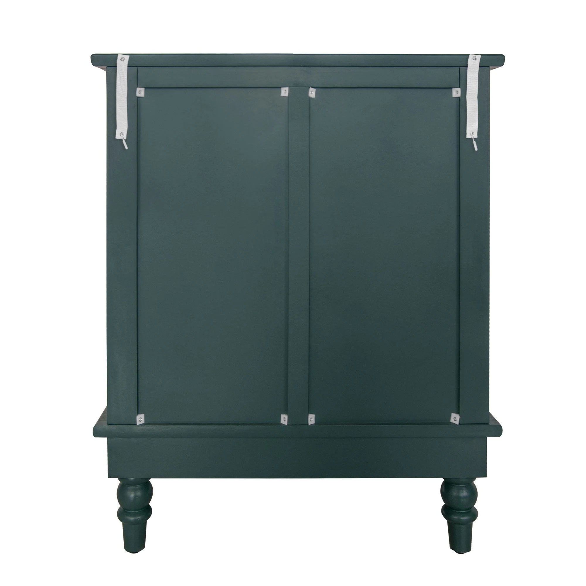 Blackish Green Hollow-Carved 3-Drawer Dresser with Metal Handles - Image 8