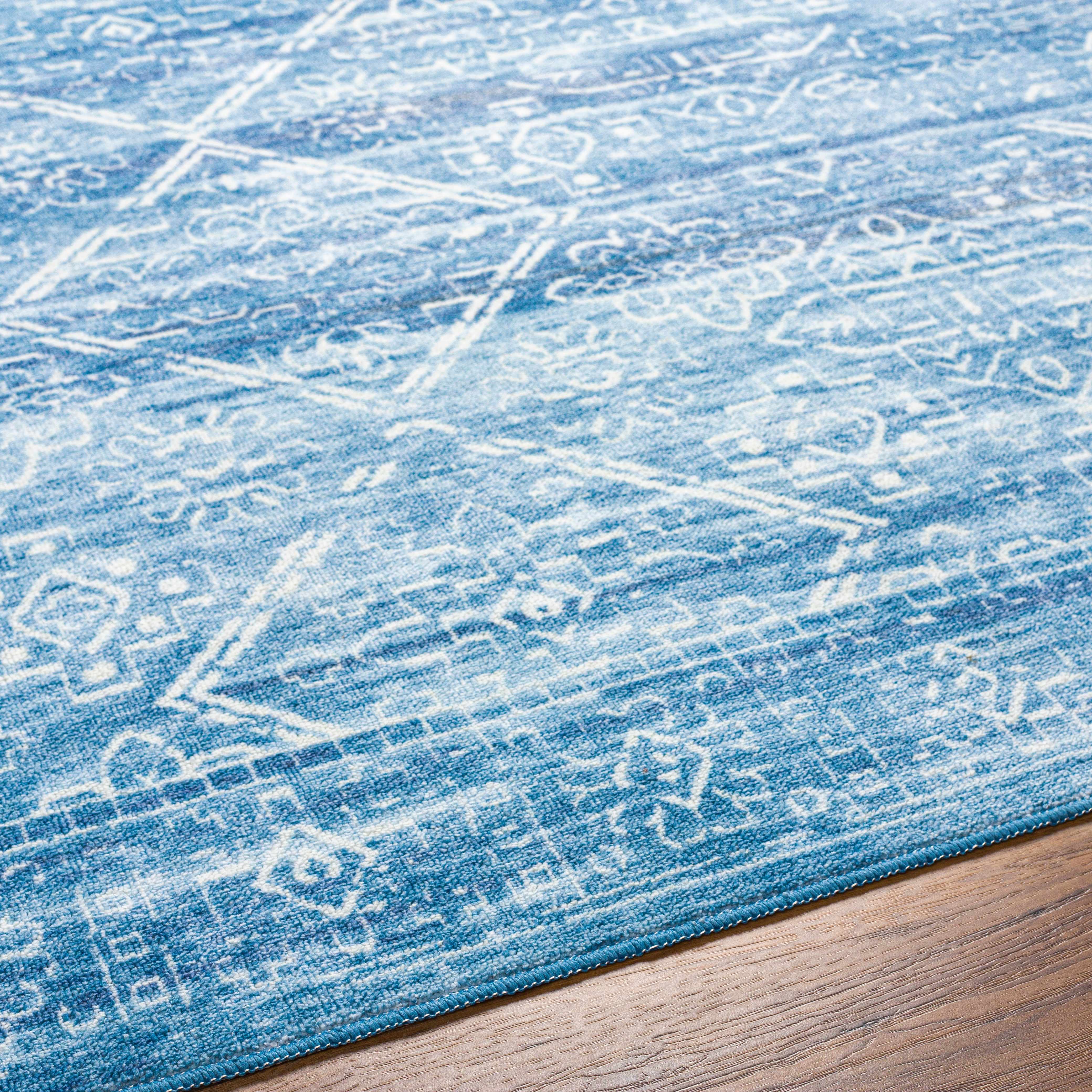 Blake Arctic Sky Washable Area Rug - Clearance - Image 6