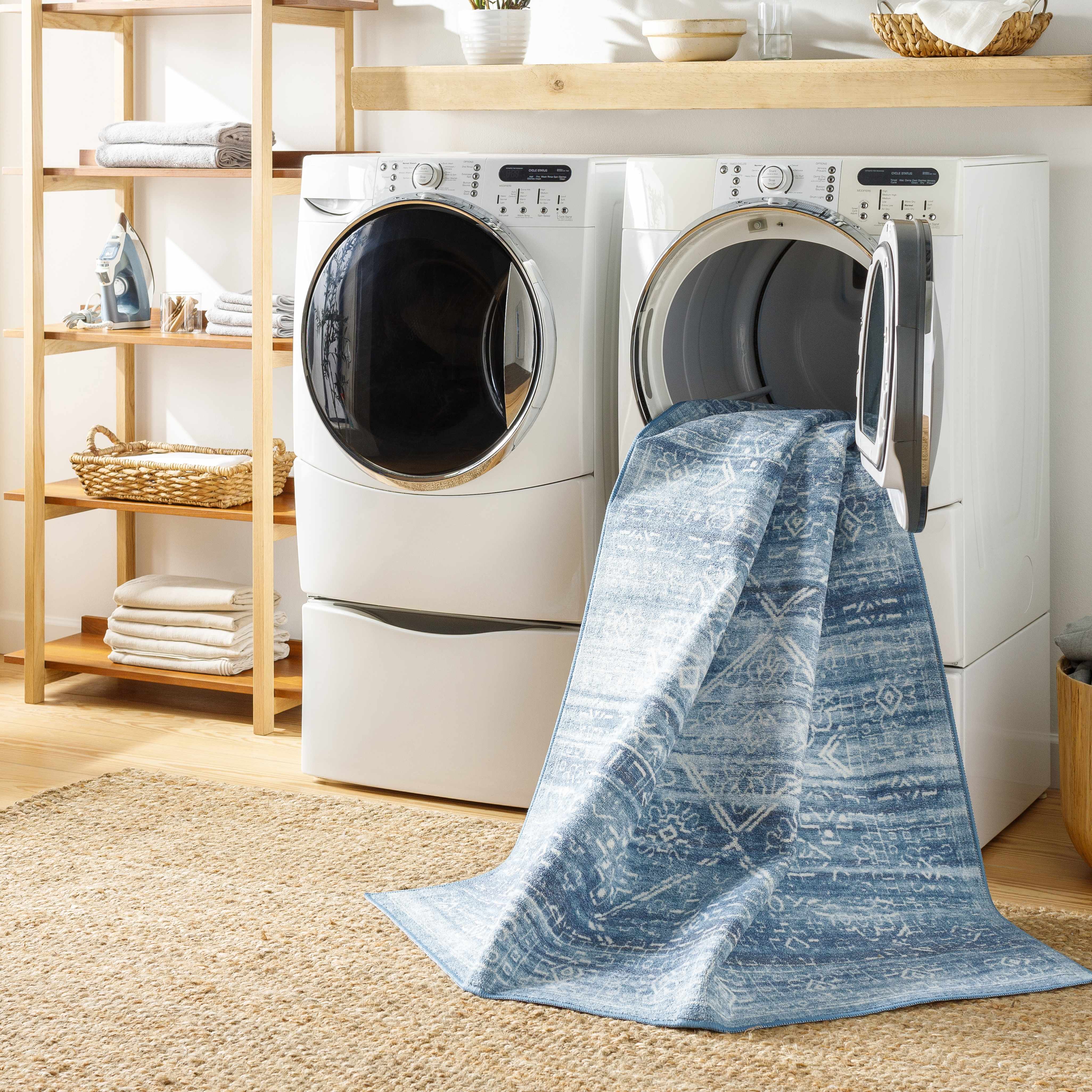 Blake Arctic Sky Washable Area Rug - Clearance - Image 8