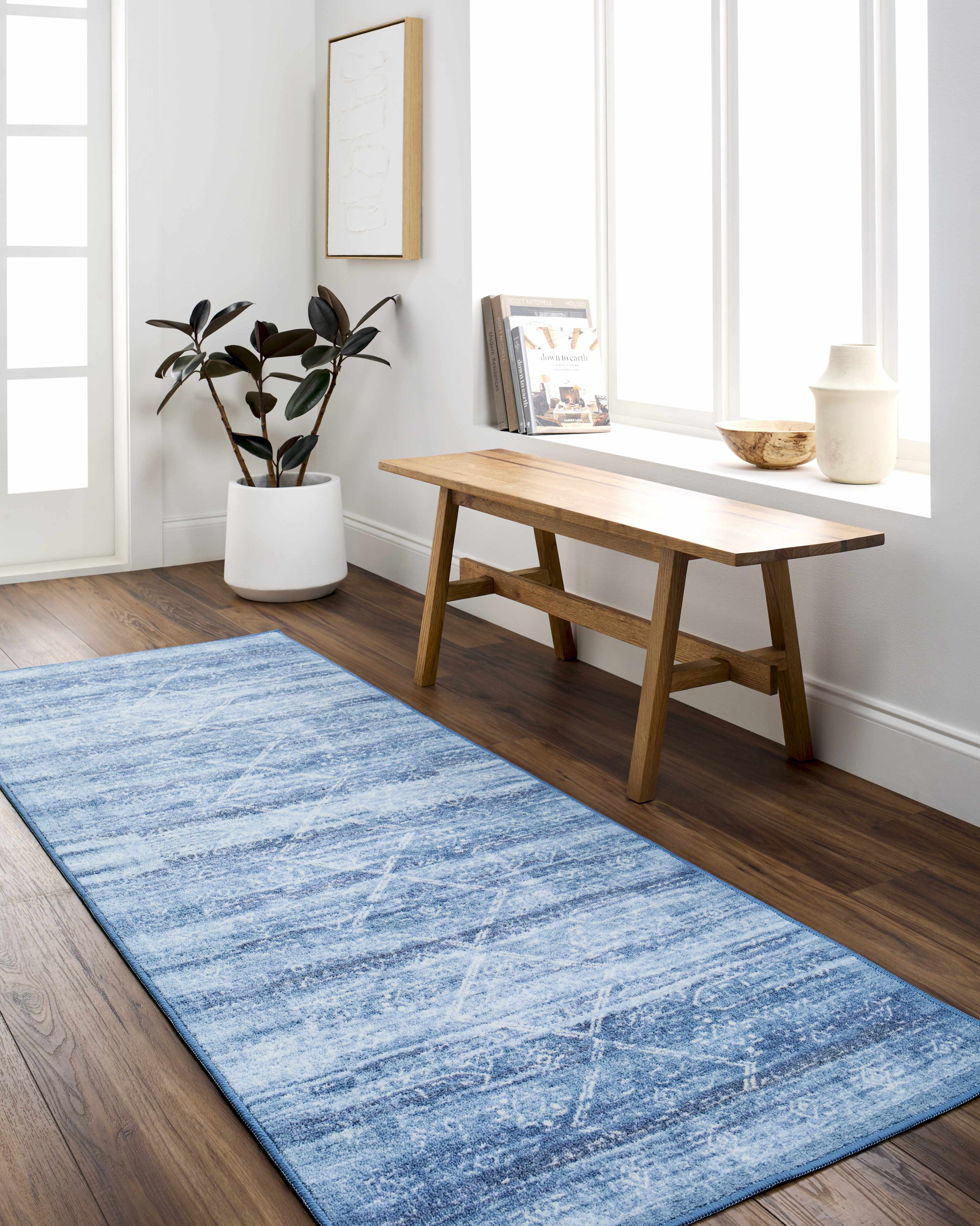 Blake Arctic Sky Washable Area Rug - Clearance - Image 9