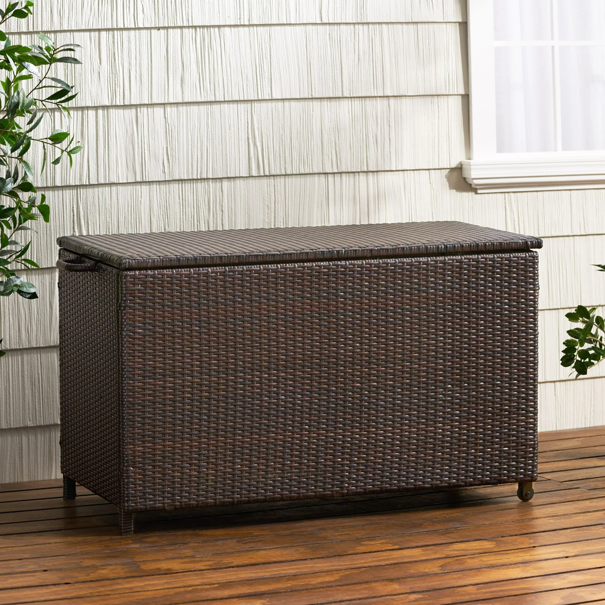 Blake - Wicker Cushion Box - Brown Multi - Image 3