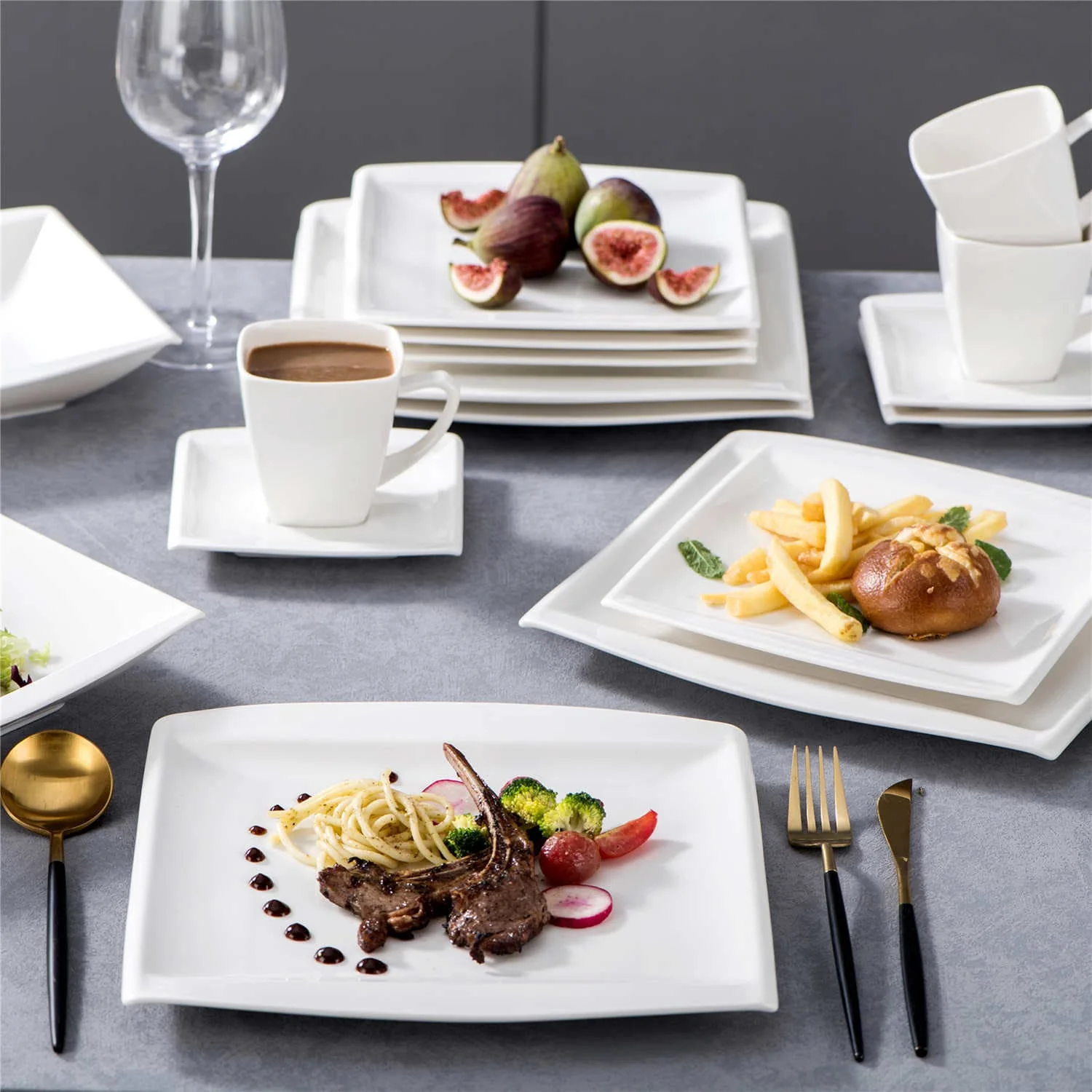 Blance Marble Grey 30 Piece Dinnerware Set - Image 11