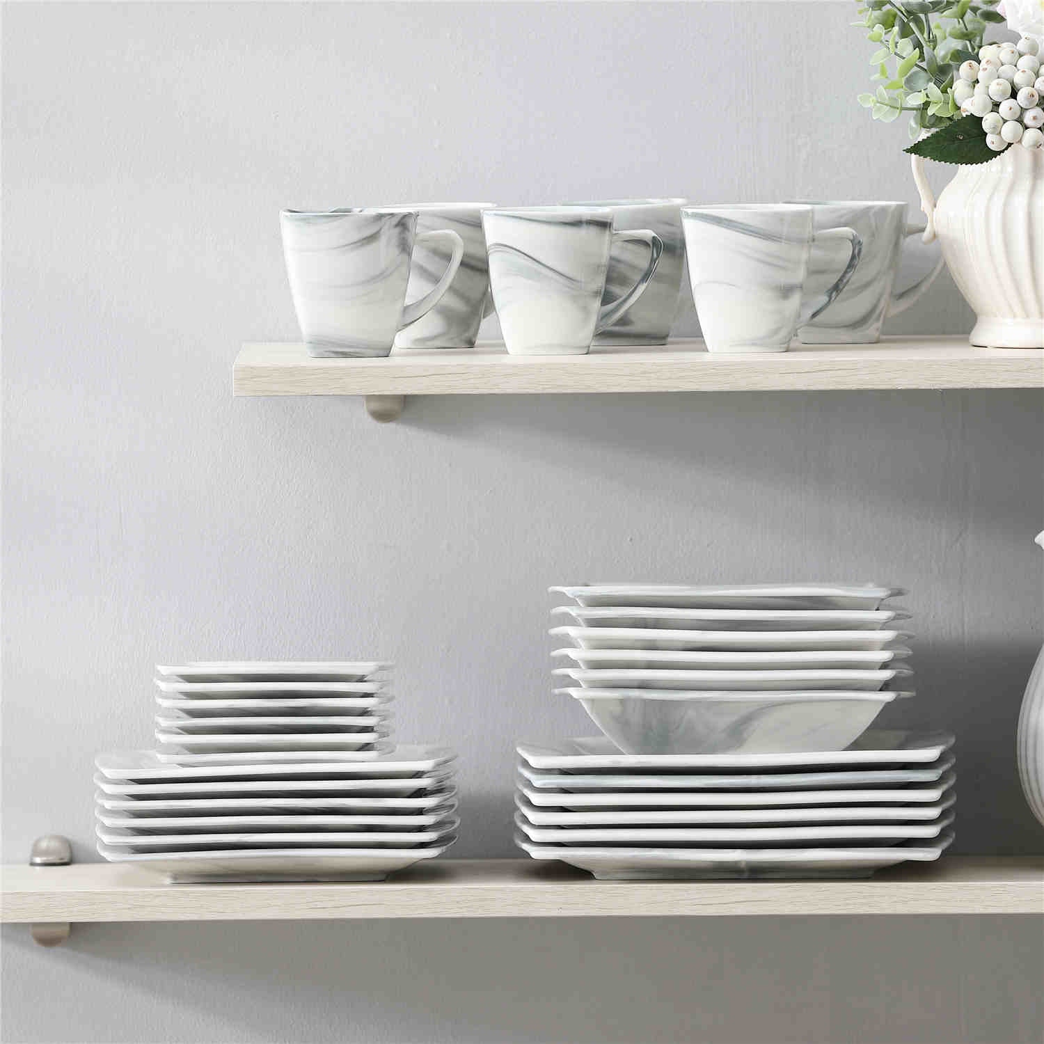 Blance Marble Grey 30 Piece Dinnerware Set - Image 6