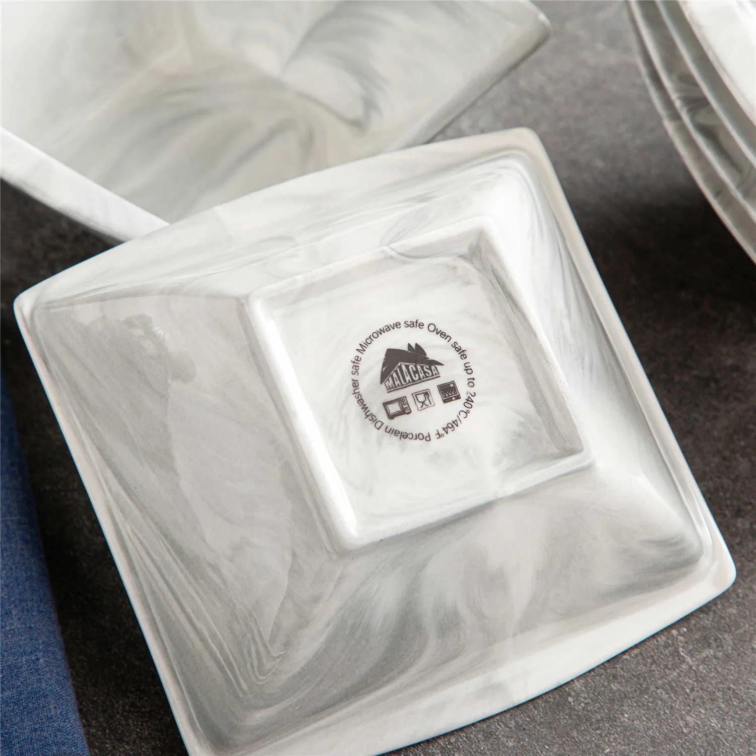 Blance Marble Grey Cereal Bowls Set of 6 - Image 6