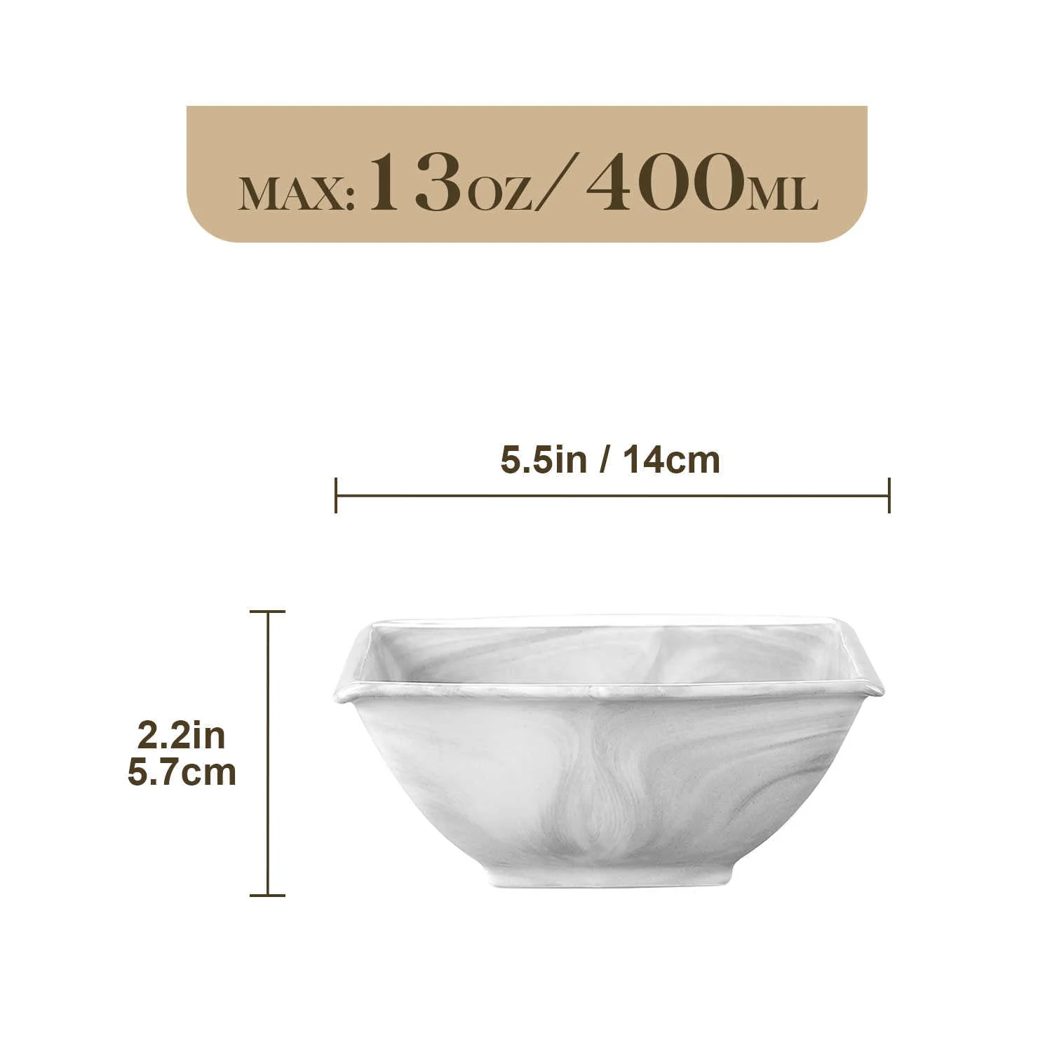 Blance Marble Grey Cereal Bowls Set of 6 - Image 7