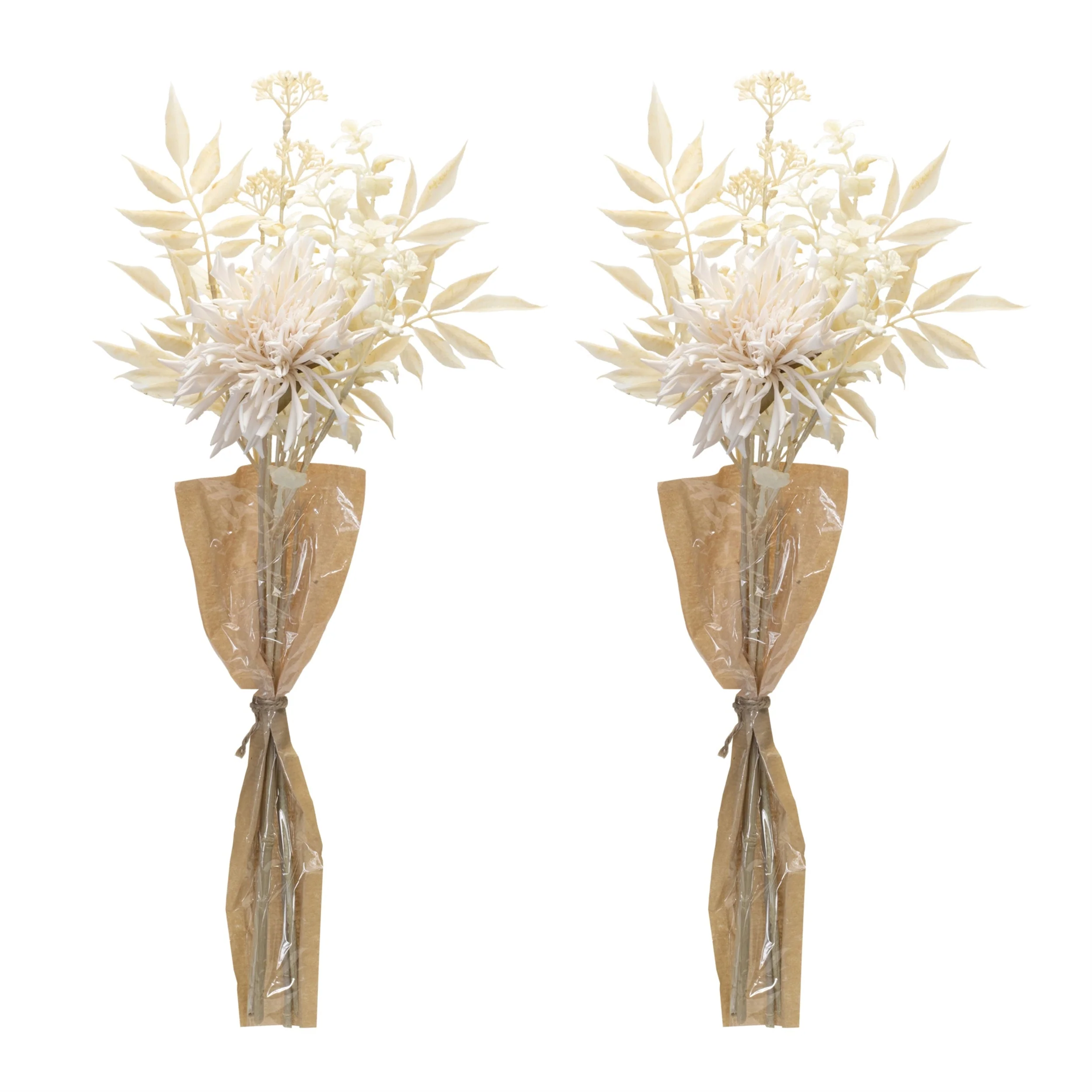 Bleached Chrysanthemum Bouquet (Set of 2) - Image 2