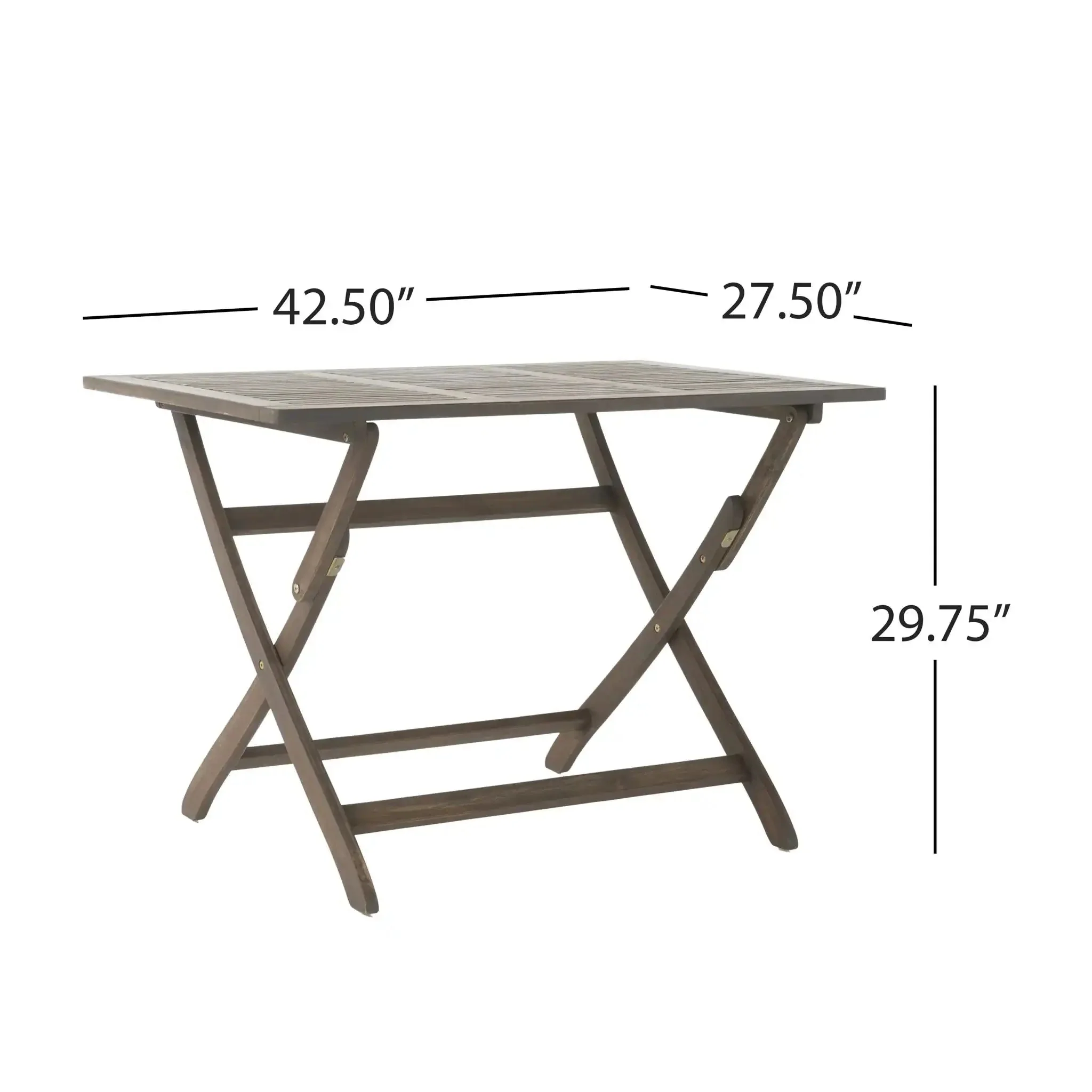 Blissique - Outdoor Foldable Wood Dining Table With Slat Design - Image 11