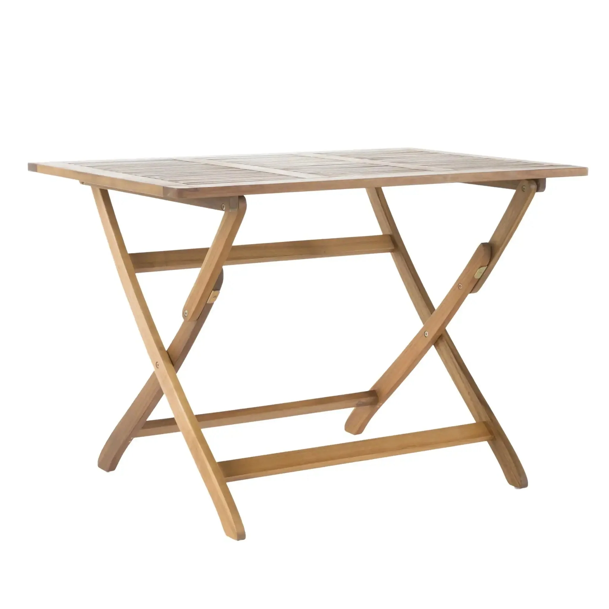 Blissique - Outdoor Foldable Wood Dining Table With Slat Design - Image 2