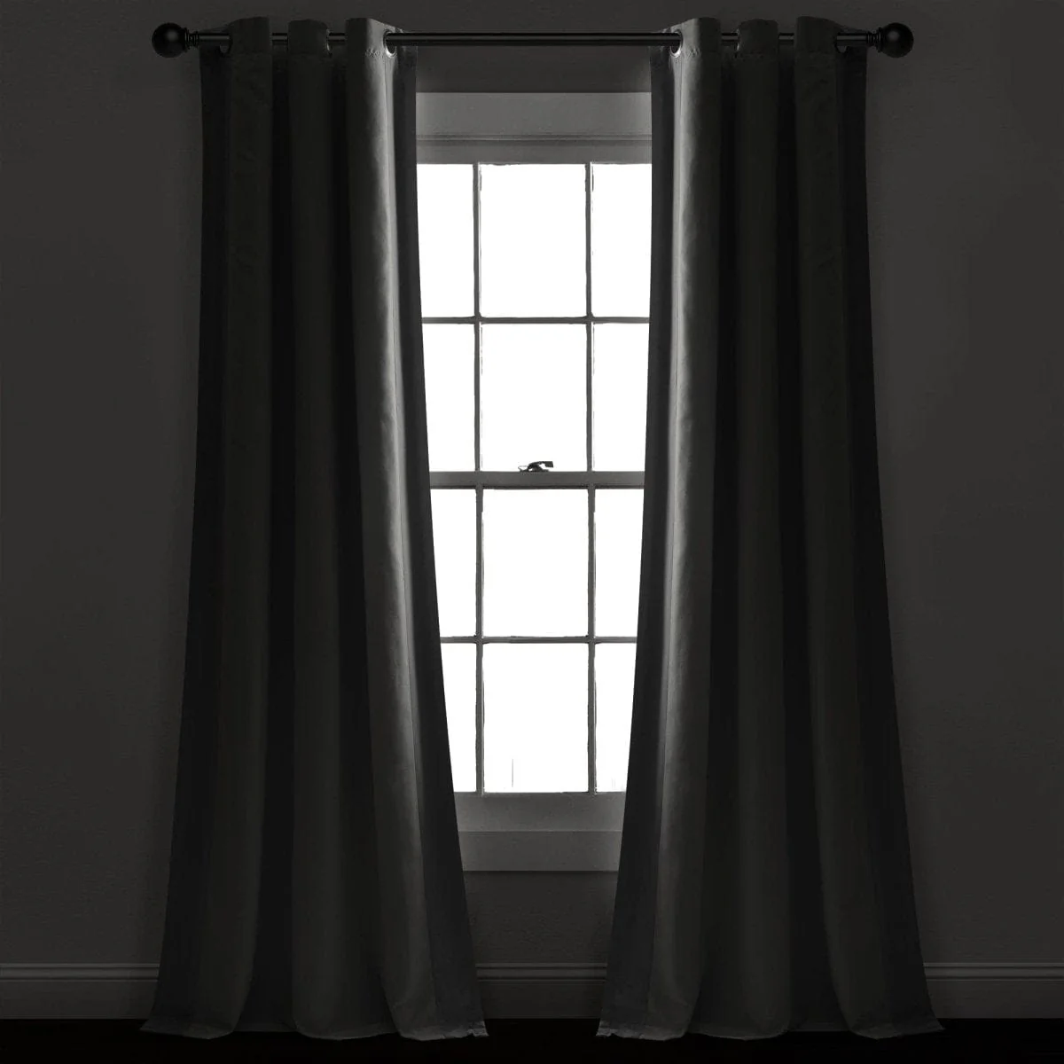 Block Border Blackout Window Curtain Panel - Image 11
