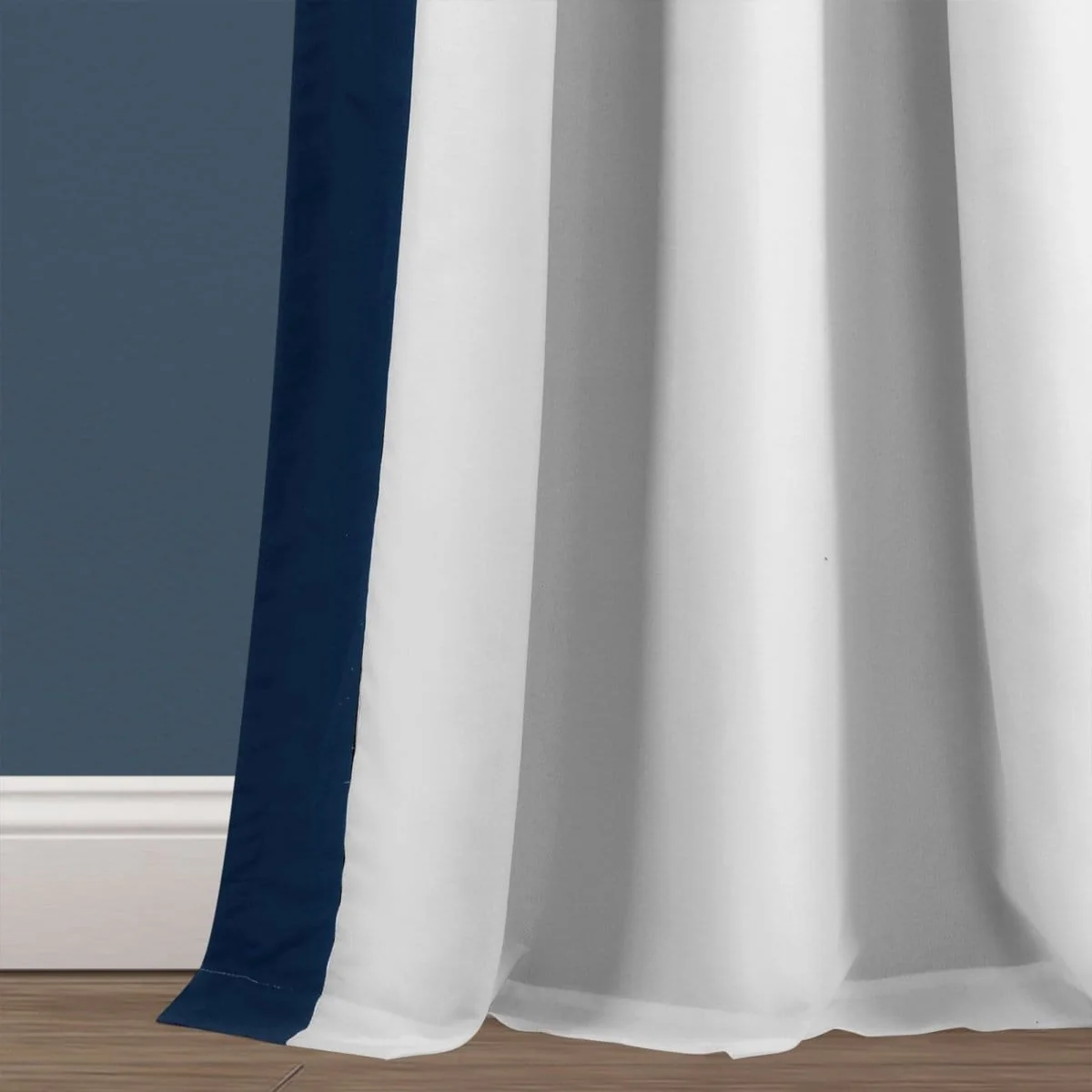 Block Border Blackout Window Curtain Panel - Image 21