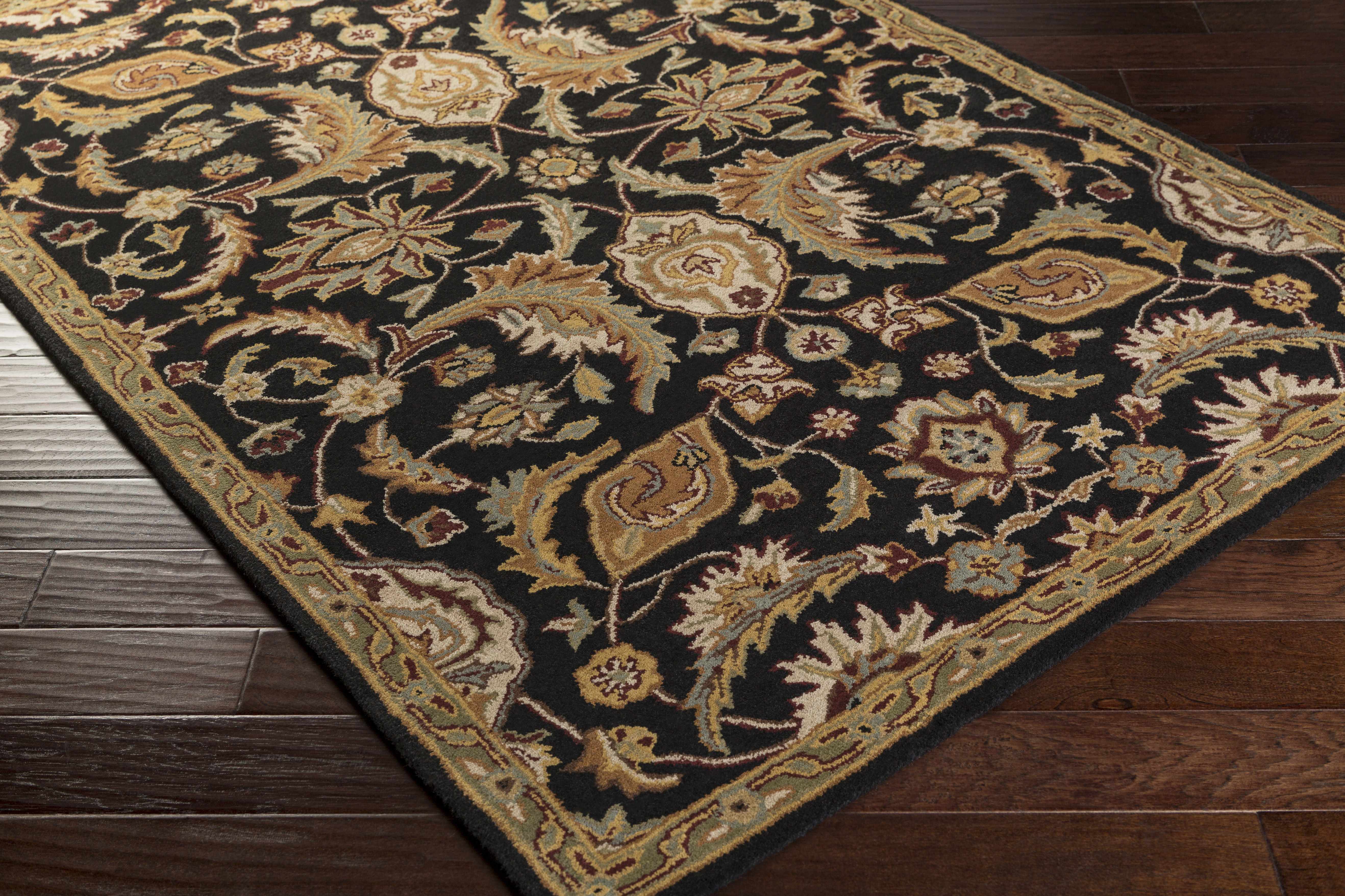 Blomkest Black&Yellow Traditional Wool Carpet - Image 10