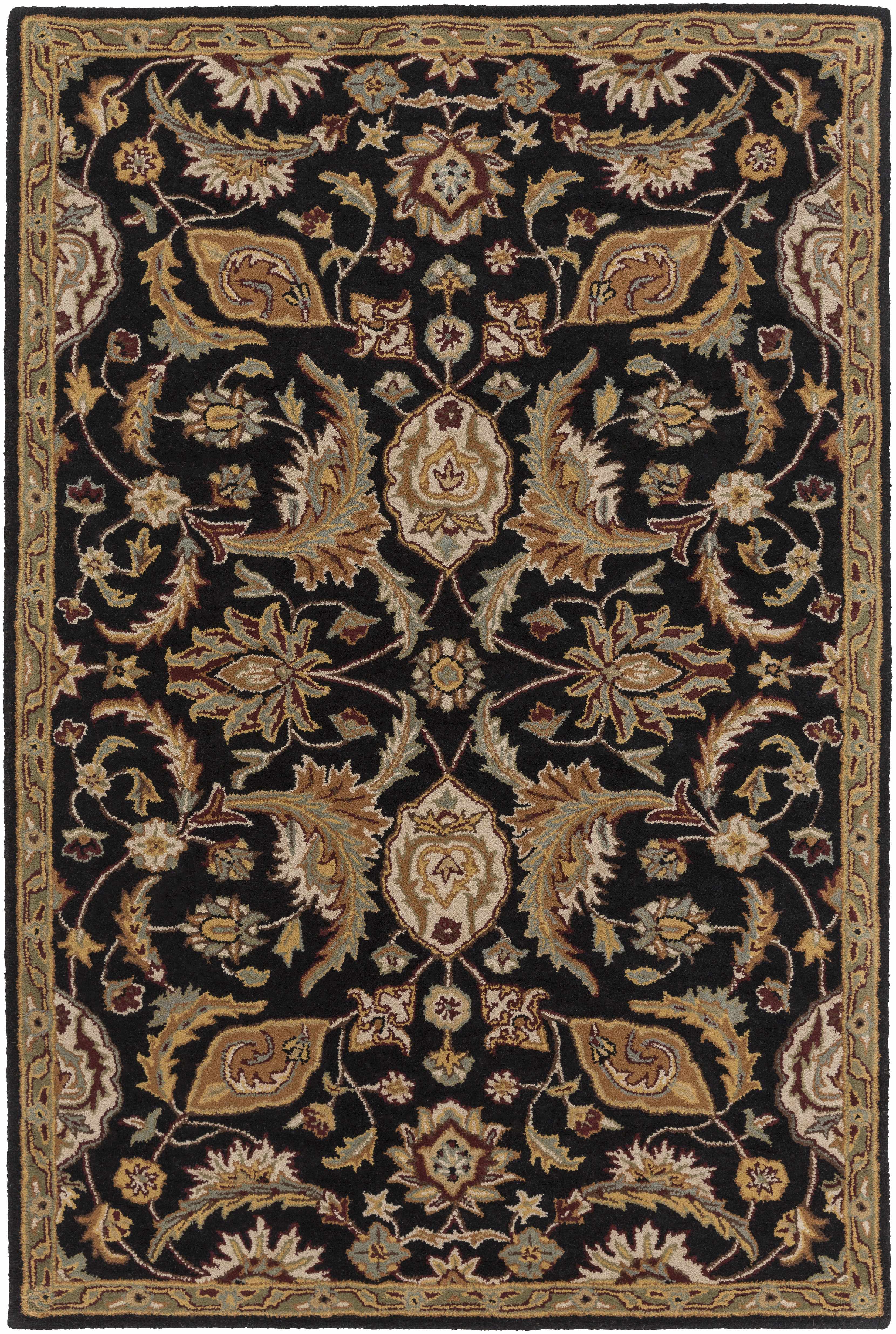 Blomkest Black&Yellow Traditional Wool Carpet - Image 12