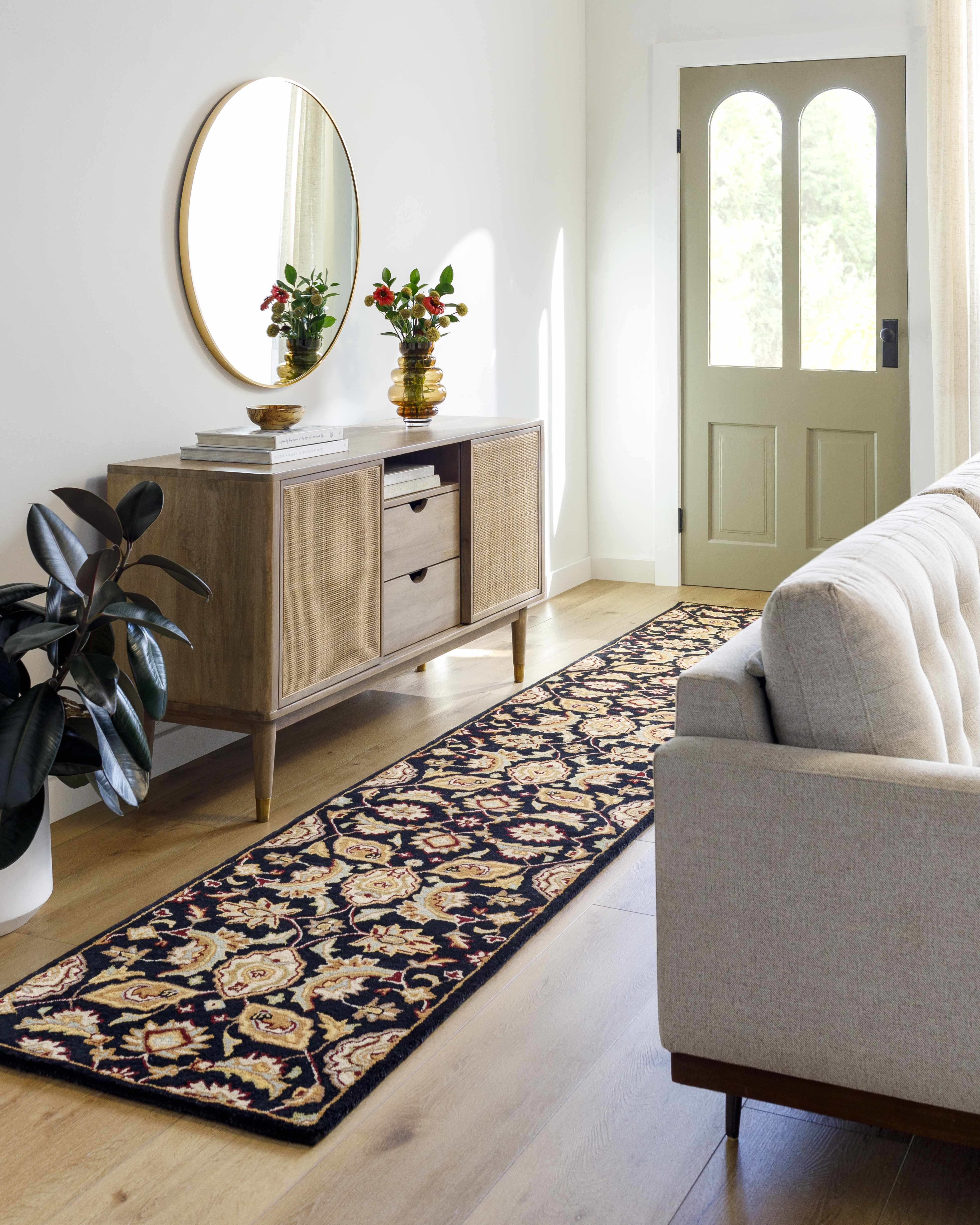 Blomkest Black&Yellow Traditional Wool Carpet - Image 15