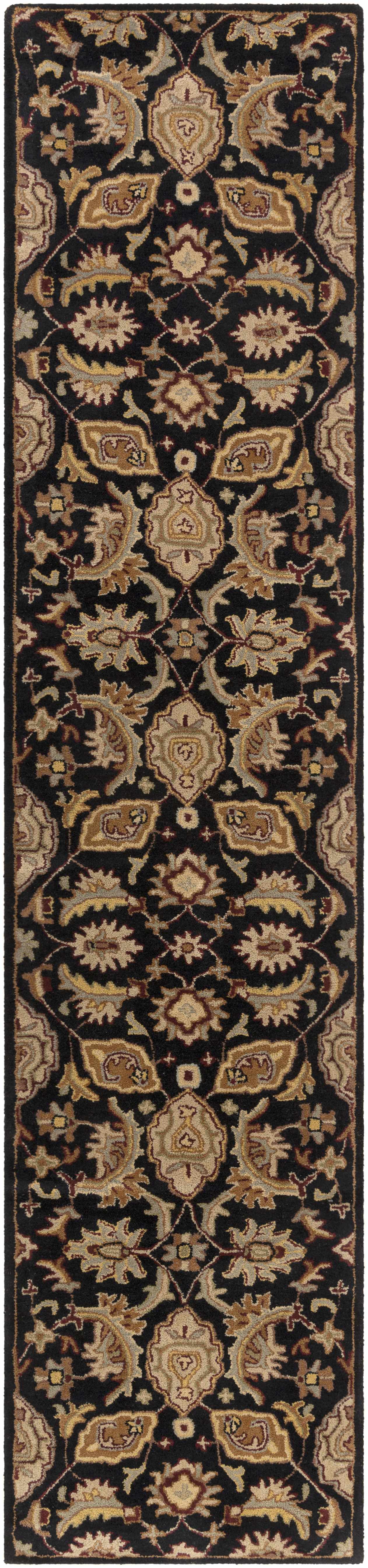 Blomkest Black&Yellow Traditional Wool Carpet - Image 3
