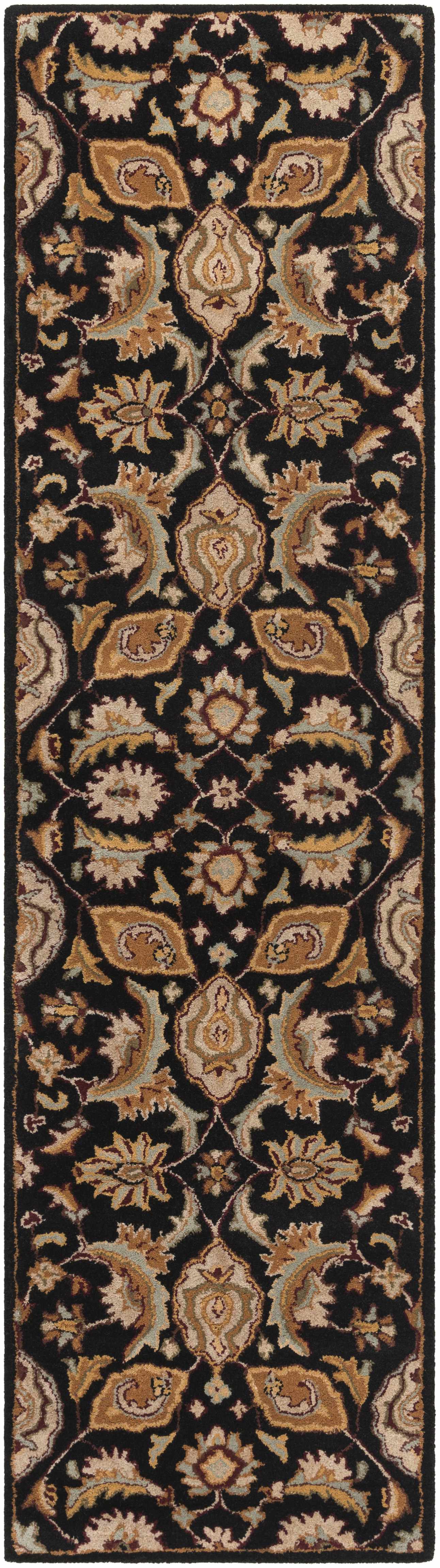 Blomkest Black&Yellow Traditional Wool Carpet - Image 4