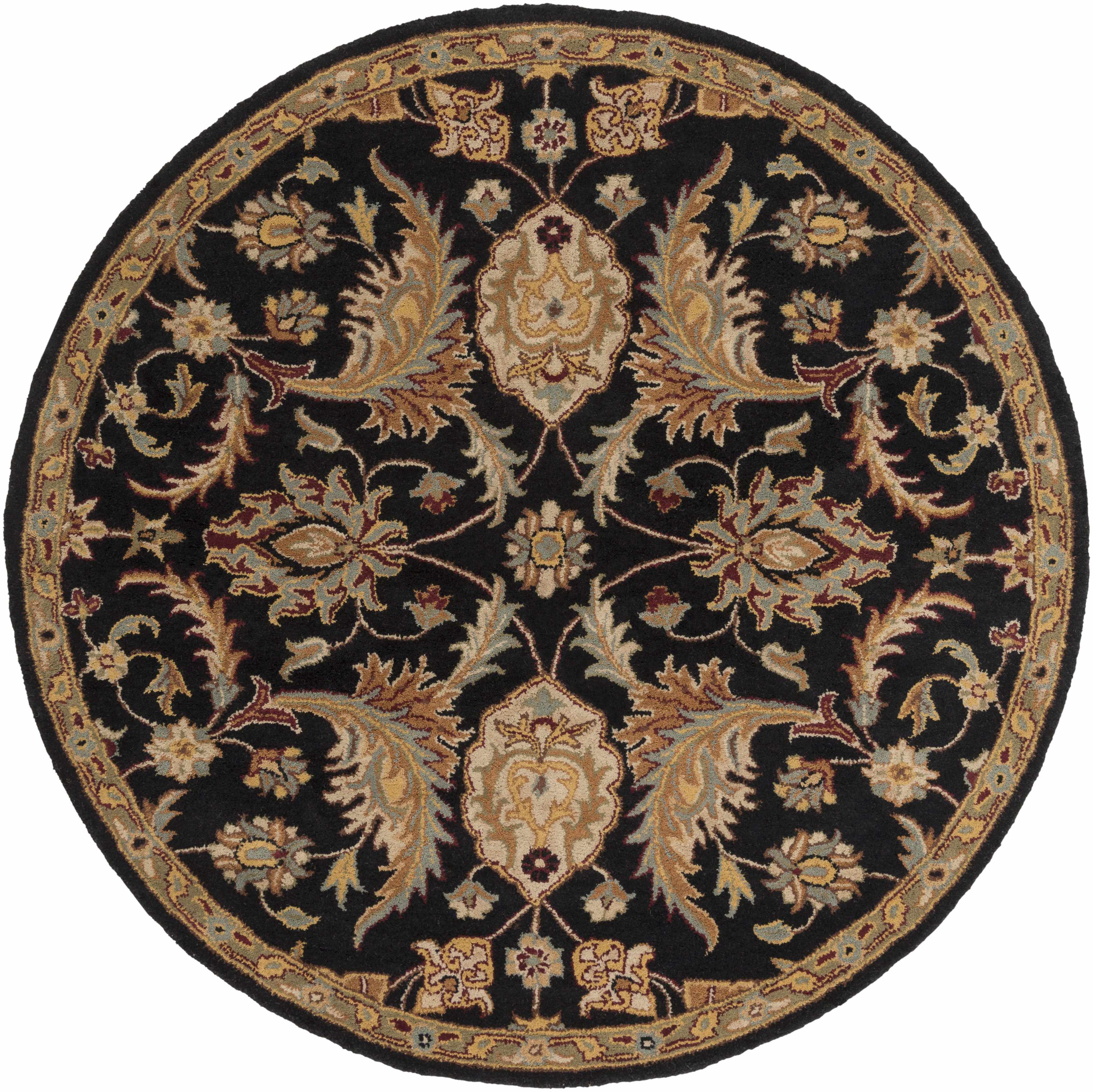 Blomkest Black&Yellow Traditional Wool Carpet - Image 6
