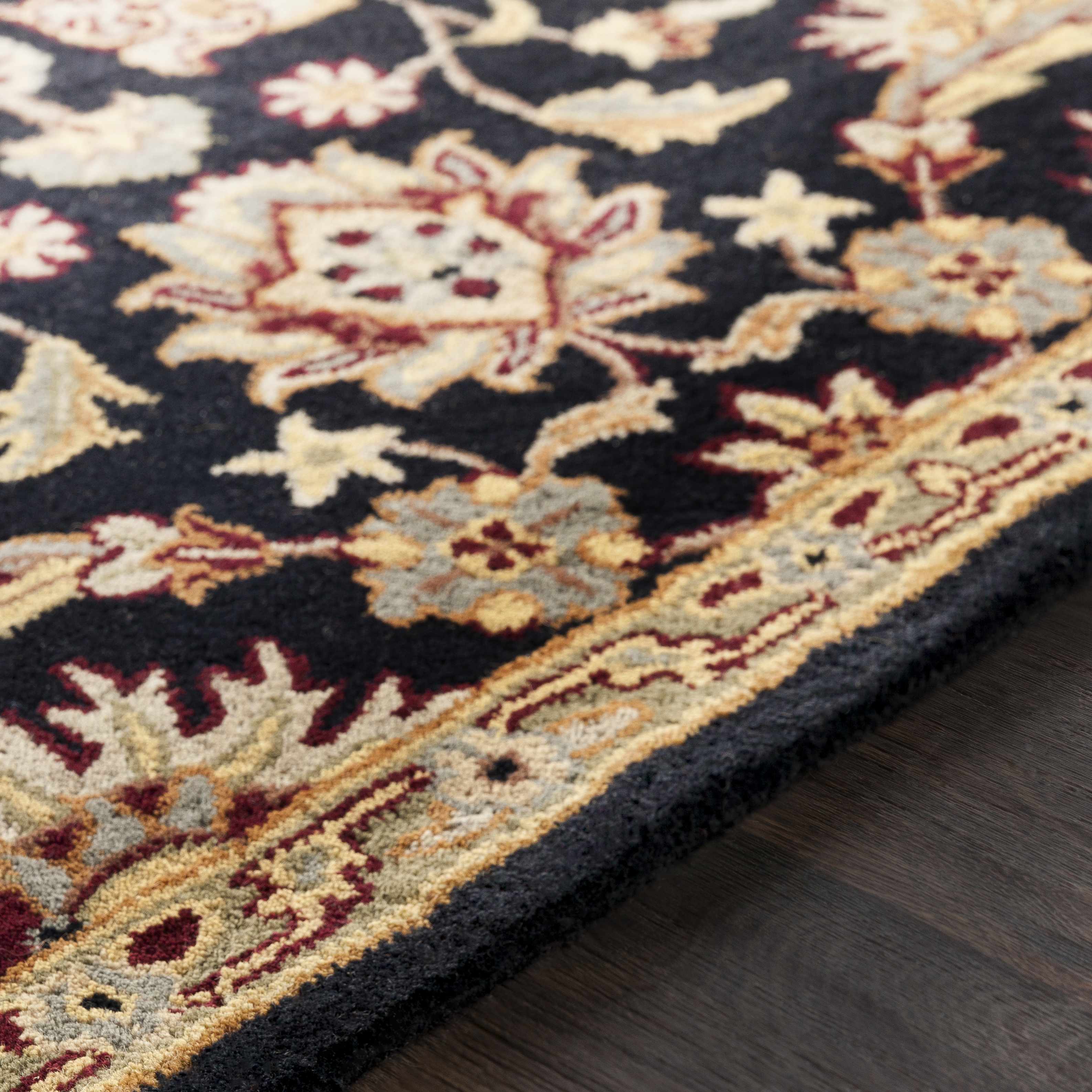 Blomkest Black&Yellow Traditional Wool Carpet - Image 7