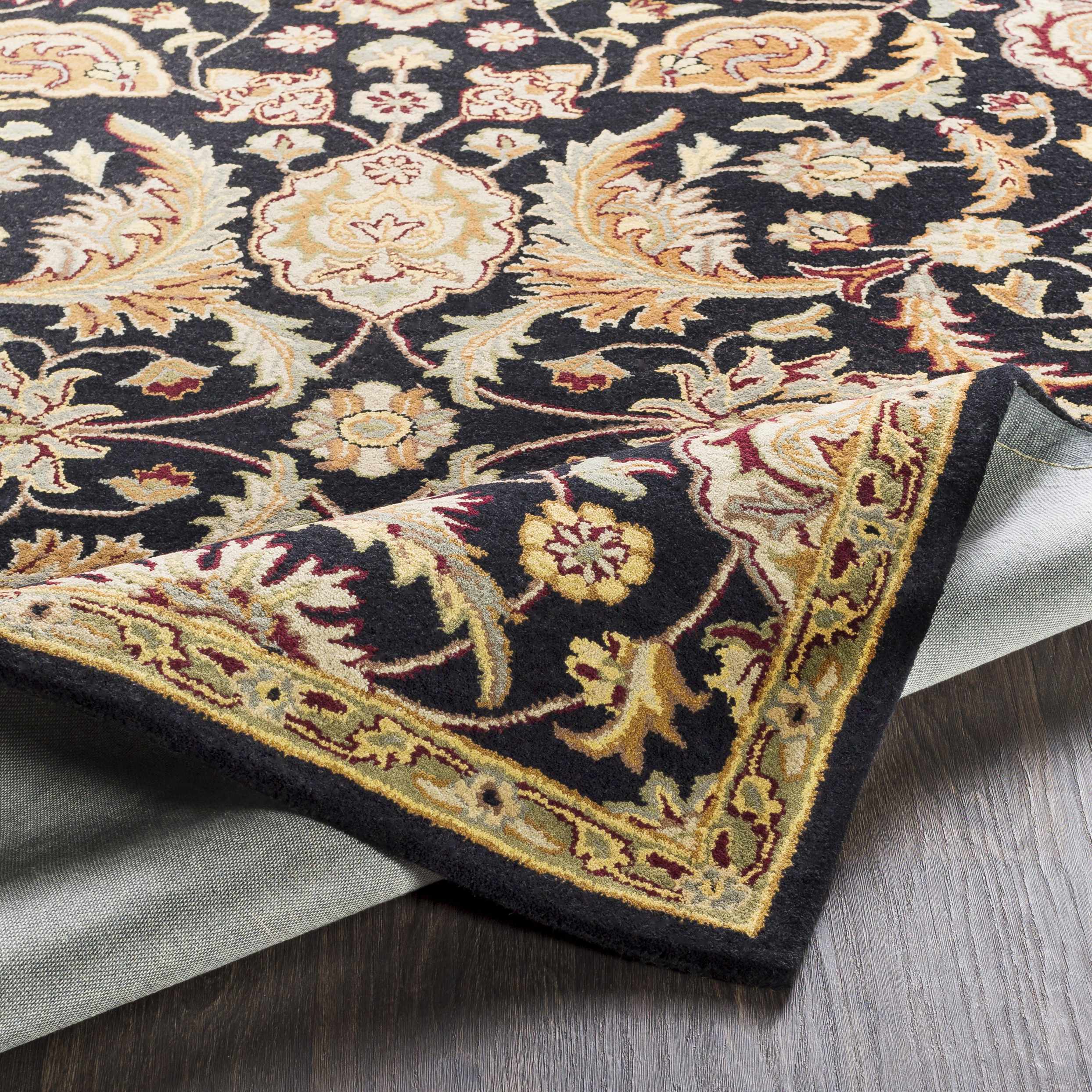Blomkest Black&Yellow Traditional Wool Carpet - Image 9