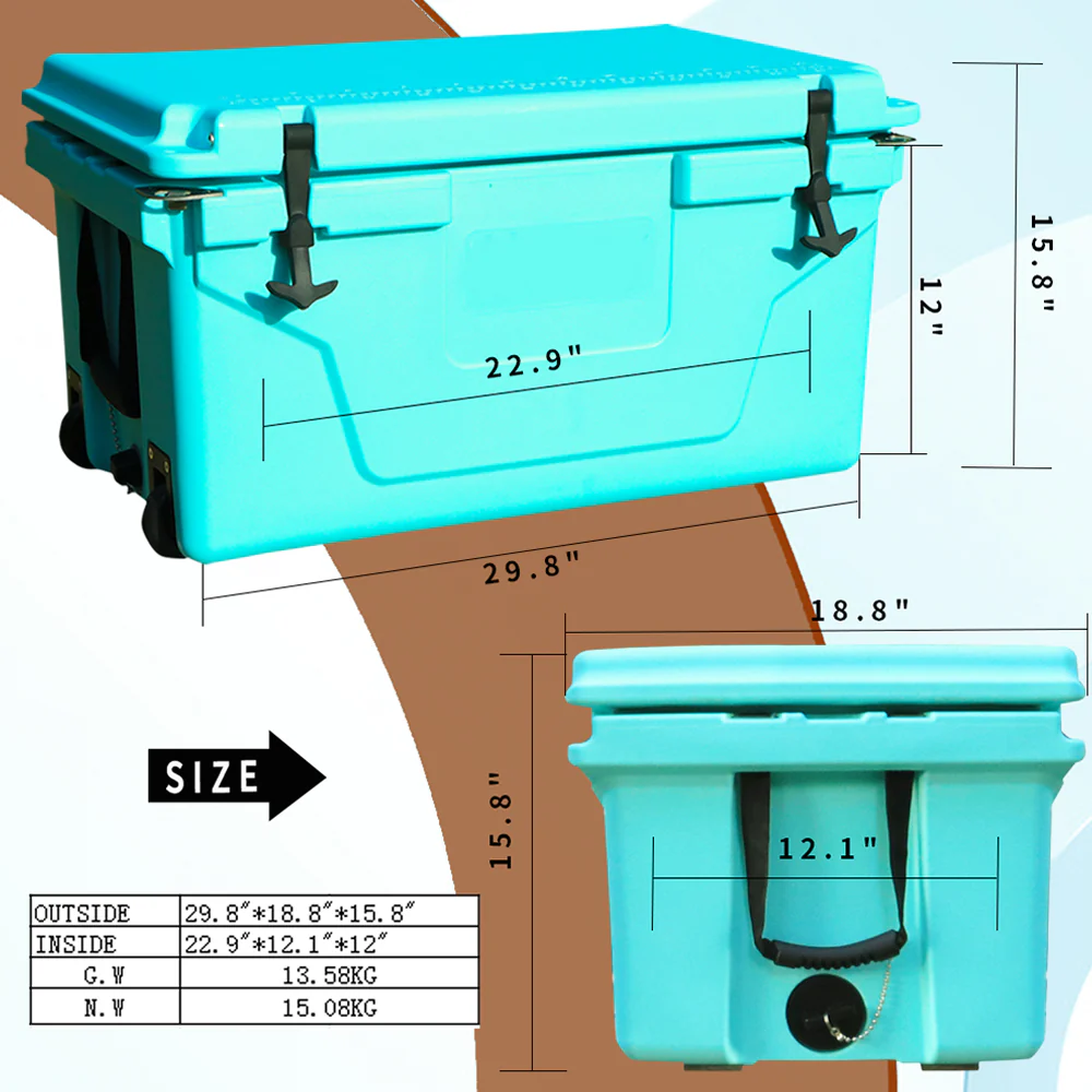Blue 65QT Outdoor Cooler Ice Chest - Image 19