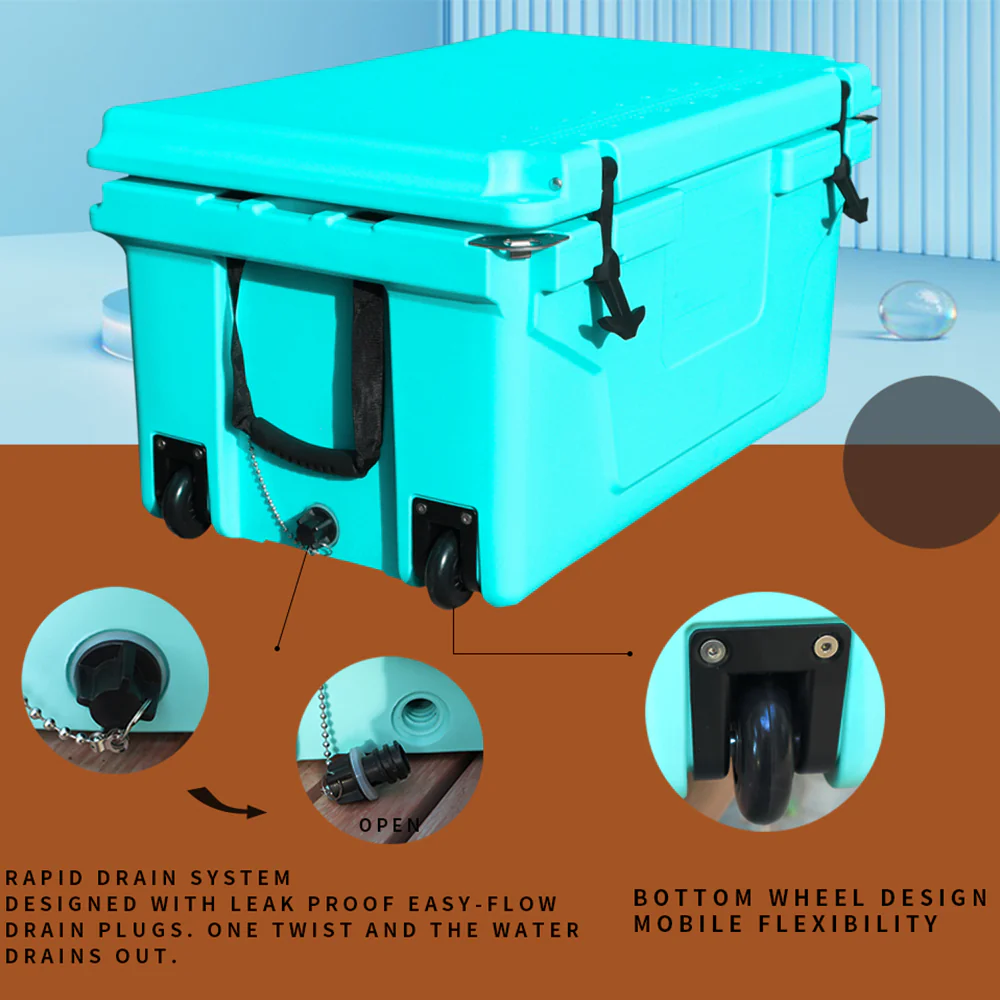Blue 65QT Outdoor Cooler Ice Chest - Image 8