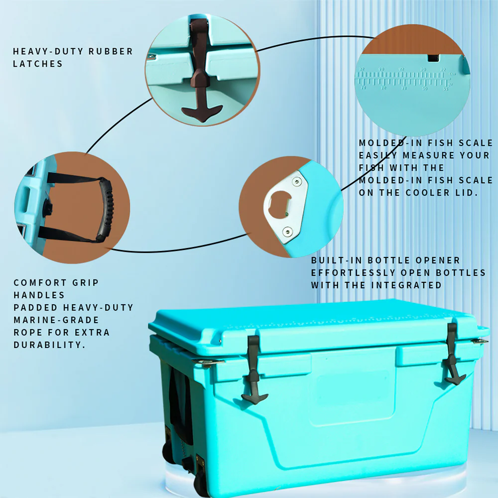 Blue 65QT Outdoor Cooler Ice Chest - Image 9