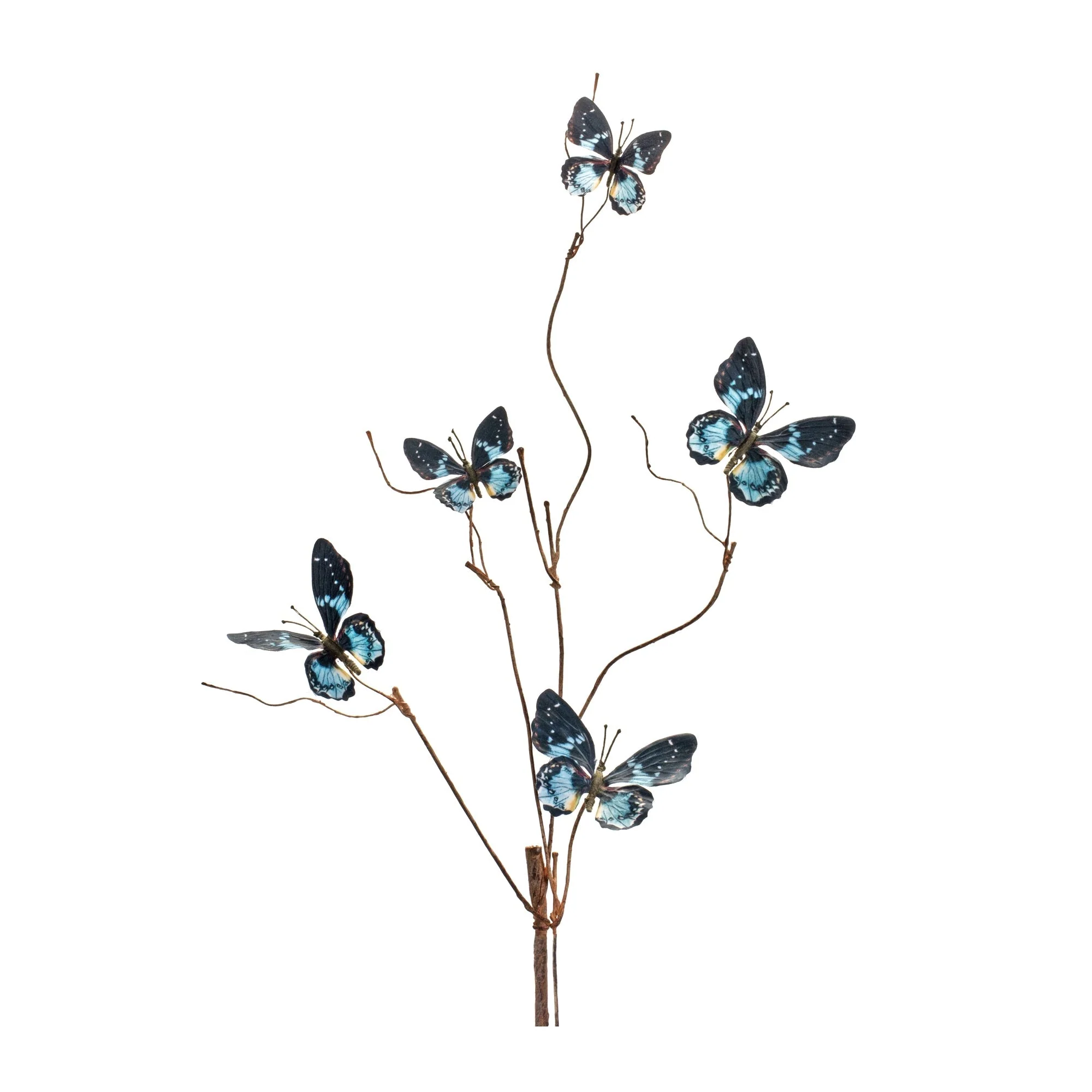 Blue and Black Wire Butterfly Spray (Set of 6) - Image 2