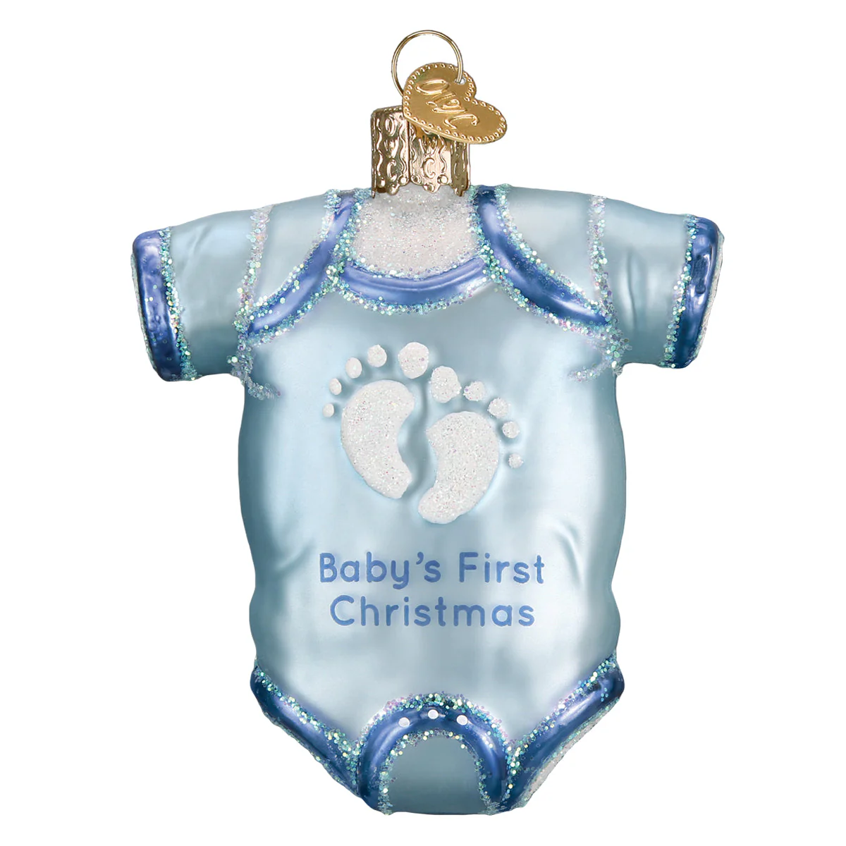 Blue Baby Onesie Ornament - Image 2