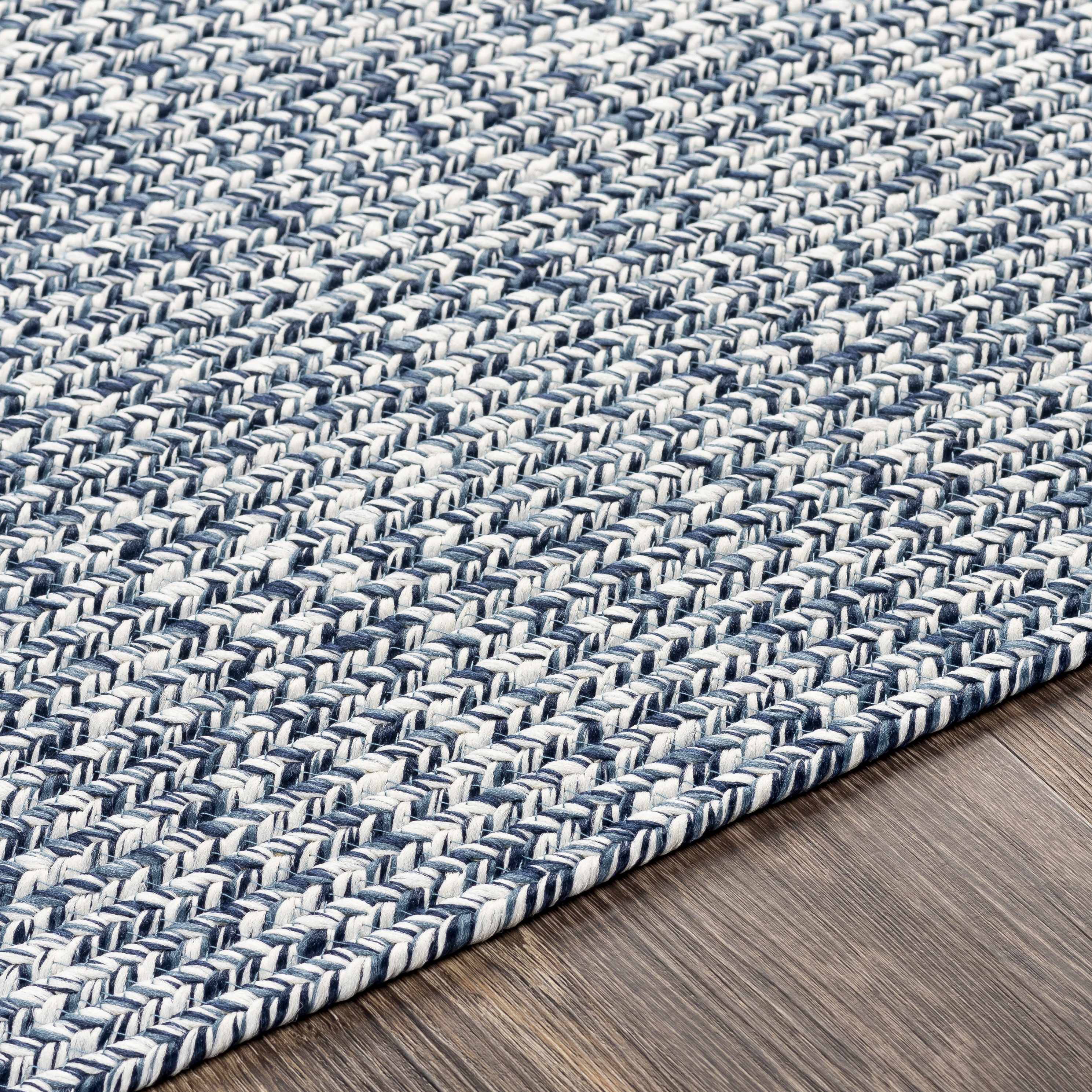 Blue Braided Faux Jute Rug - Image 11