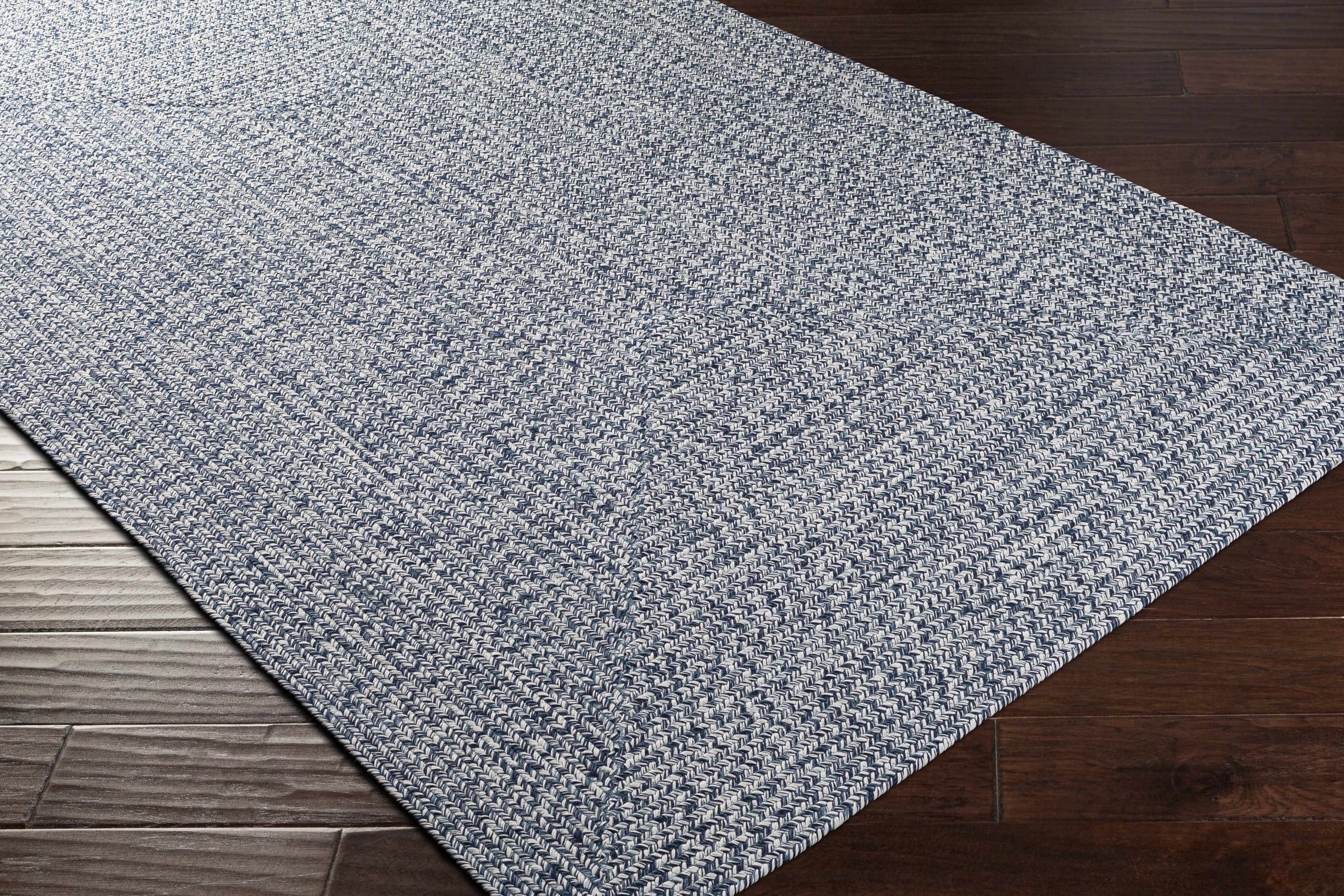 Blue Braided Faux Jute Rug - Image 3